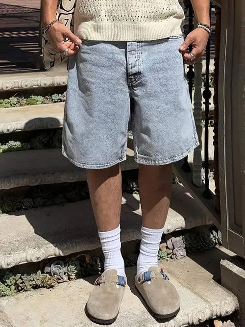 Japanese Brand × Vintage VINTAGE retro Y2K DRIP denim shorts Size US 32 / EU 48 - 1 Thumbnail
