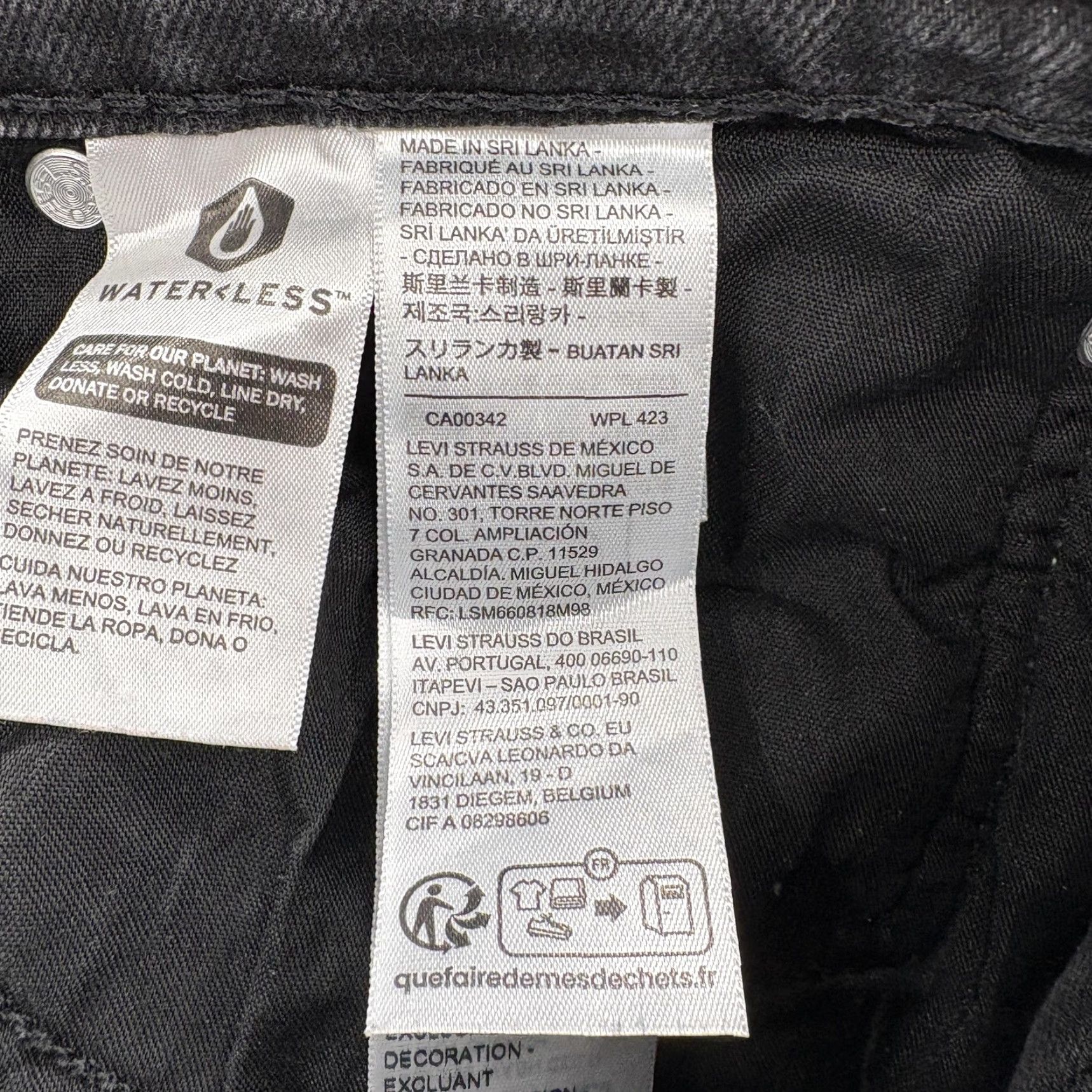 Levi's Levi's Wedgie Straight Jeans Womens 30 Gray Charcoal Wash High Rise Distressed Jeans Size 30" / US 8 / IT 44 - 6 Thumbnail