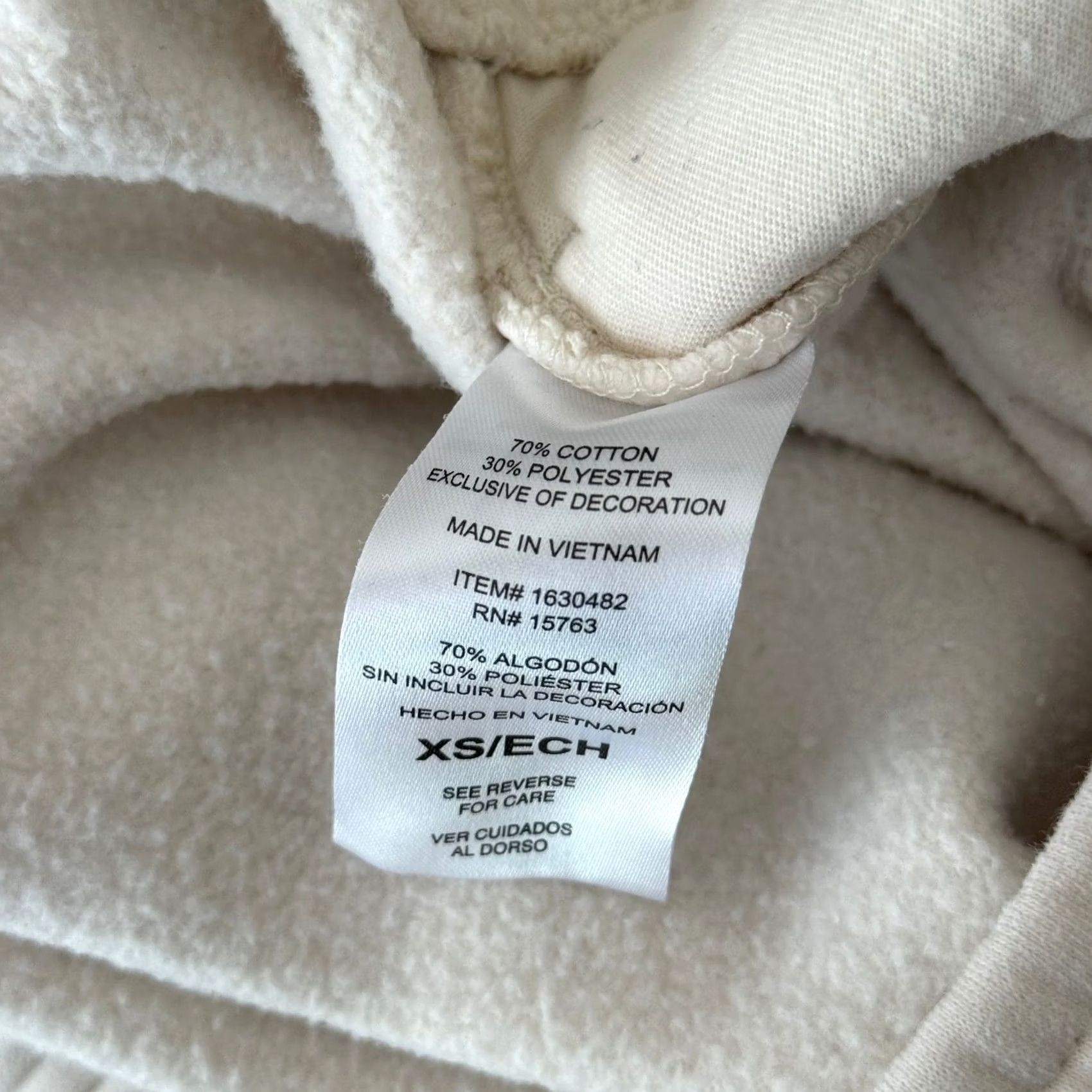 Champion VINTAGE Champion Cream Fleece-lined Drawstring Sweatpants Women XS Size 26" / US 2 / IT 38 - 5 Thumbnail