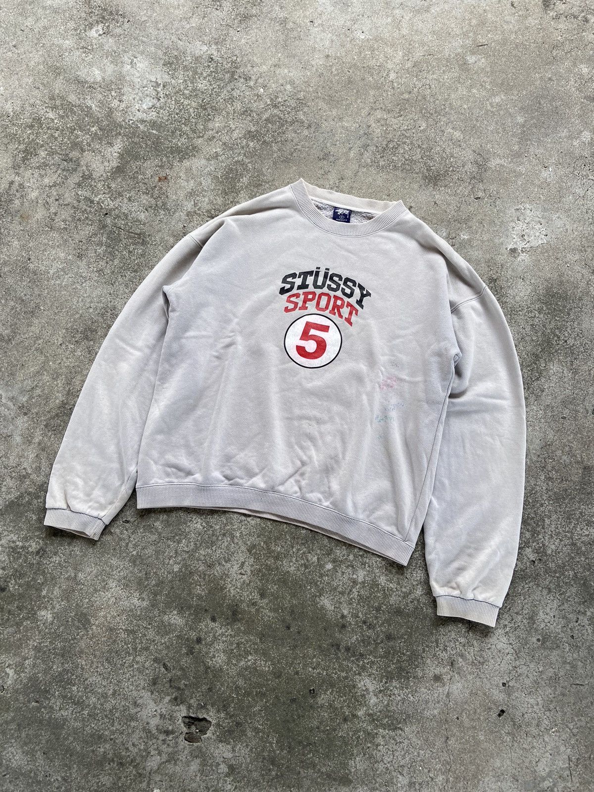 Stussy × Vintage Vintage Stussy Sport Boxy Fit Sweatshirts Size US L / EU 52-54 / 3 - 2 Thumbnail