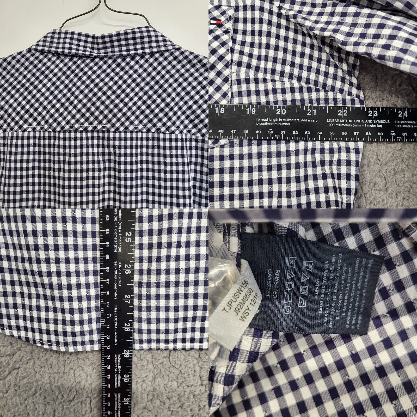 Tommy Hilfiger Tommy Hilfiger Shirt Women's Size XL Gingham Check Button Down Long Sleeve Blue Size XL / US 12-14 / IT 48-50 - 8 Thumbnail