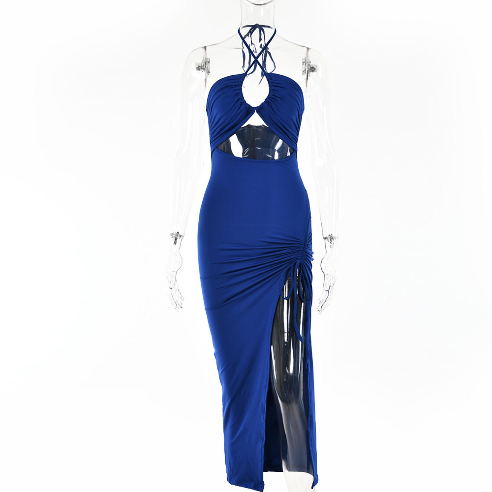 The Unbranded Brand Sexy Lace-up Split Dress Summer Y2K Party Long Dresses Size ONE SIZE - 9 Thumbnail