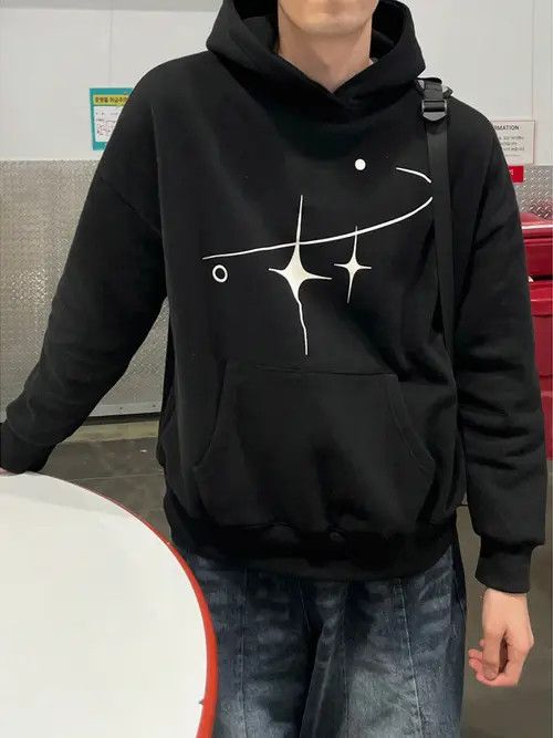 Japanese Brand Mizuki x Egawa y2k Stars Graphic Print Pullover Hoodie Size US M / EU 48-50 / 2 - 1 Thumbnail
