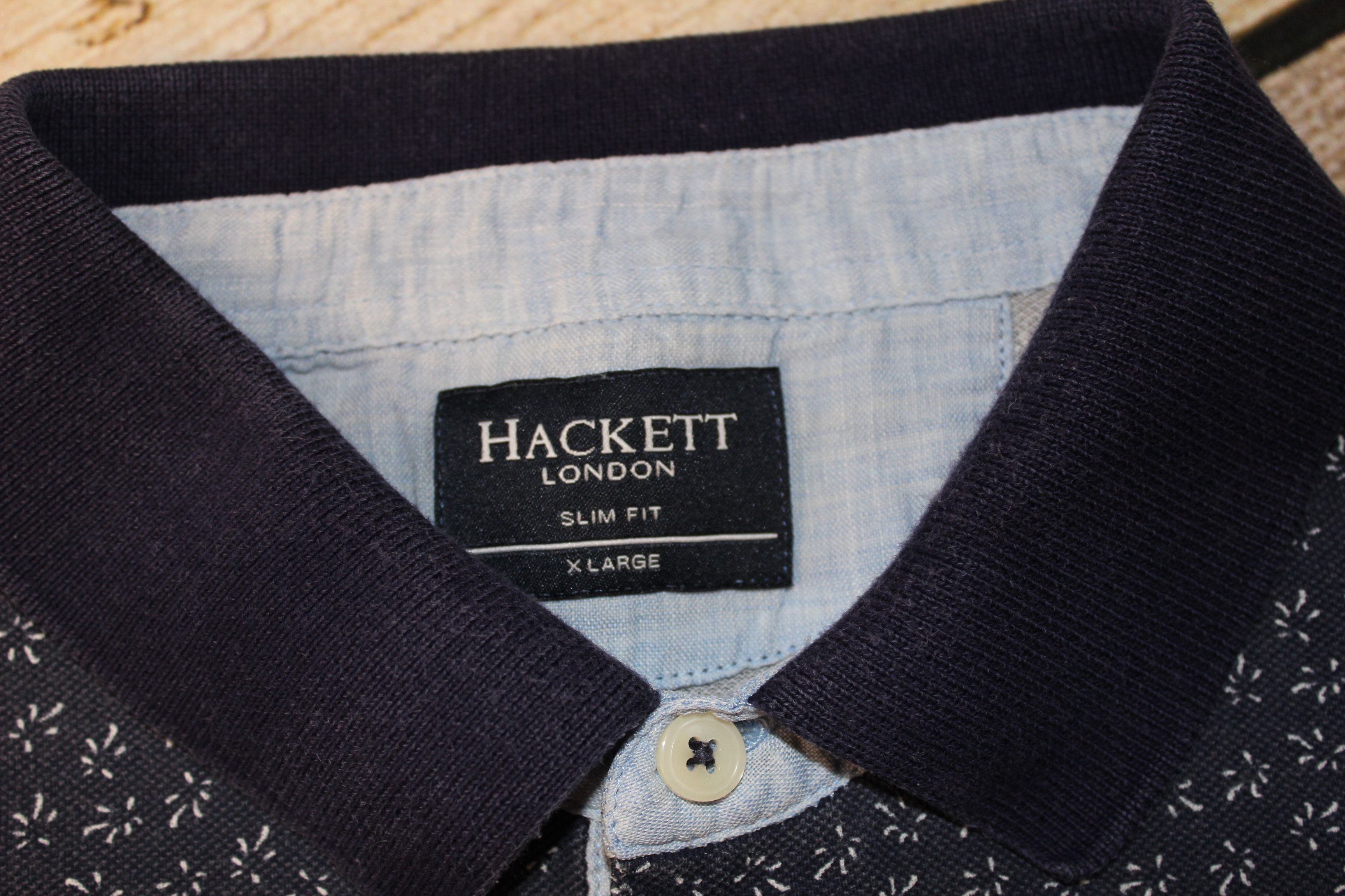 Hackett Men's Hackett Short Sleeve Floral Blue Polo Shirt Size US XL / EU 56 / 4 - 7 Thumbnail