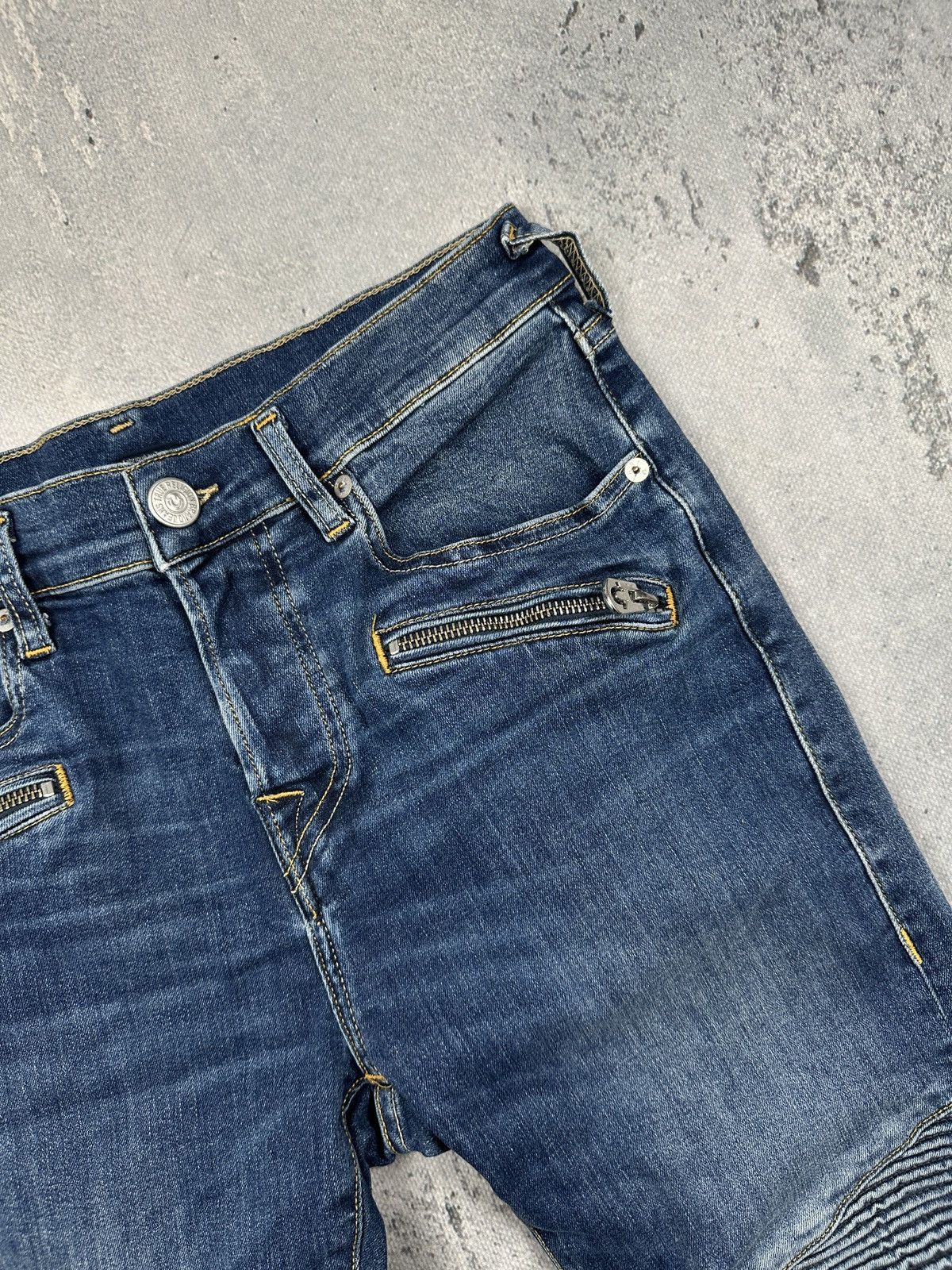 True Religion Vintage True Religion Rocco Moto Biker Jeans Rare Faded Blue Size US 32 / EU 48 - 11 Thumbnail