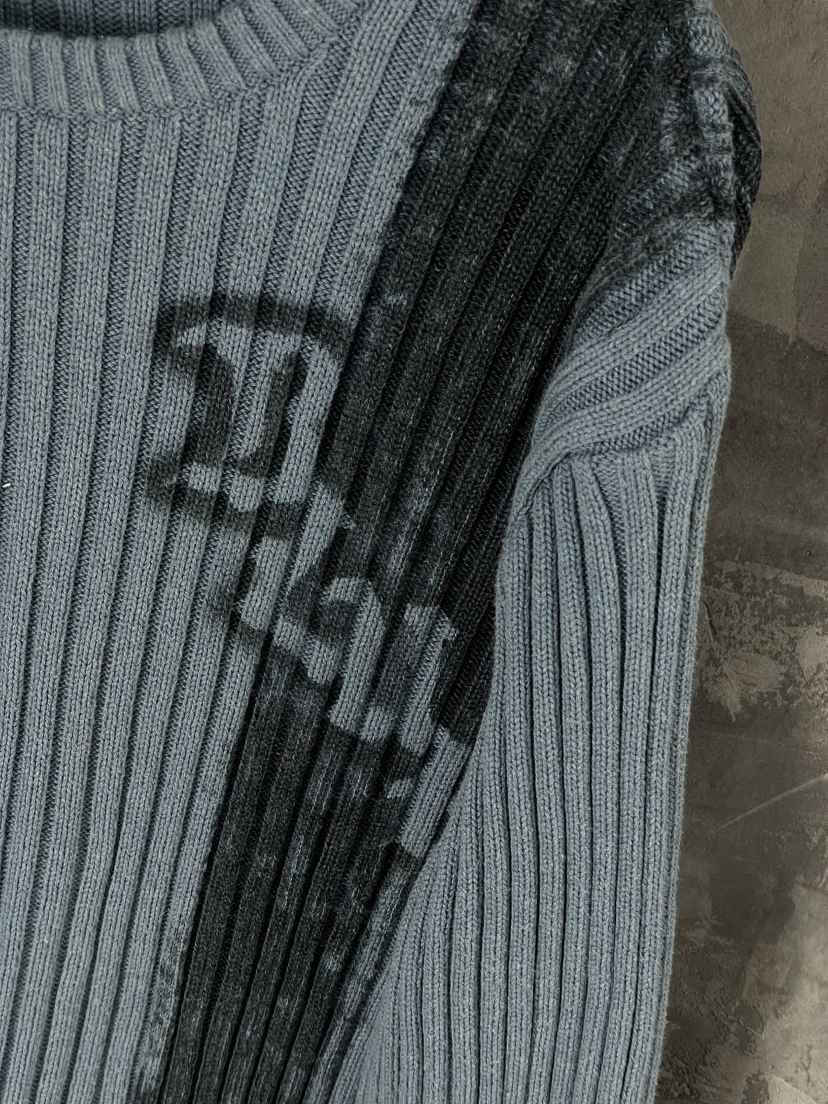 Diesel × Japanese Brand × Vintage Vintage Y2K Diesel Style Distressed Punk Sweater striped Size US L / EU 52-54 / 3 - 7 Thumbnail