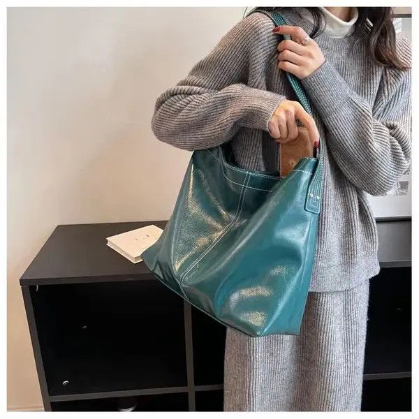 Japanese Brand × Leather Blue pu leather shoulder bag Size ONE SIZE - 2 Thumbnail