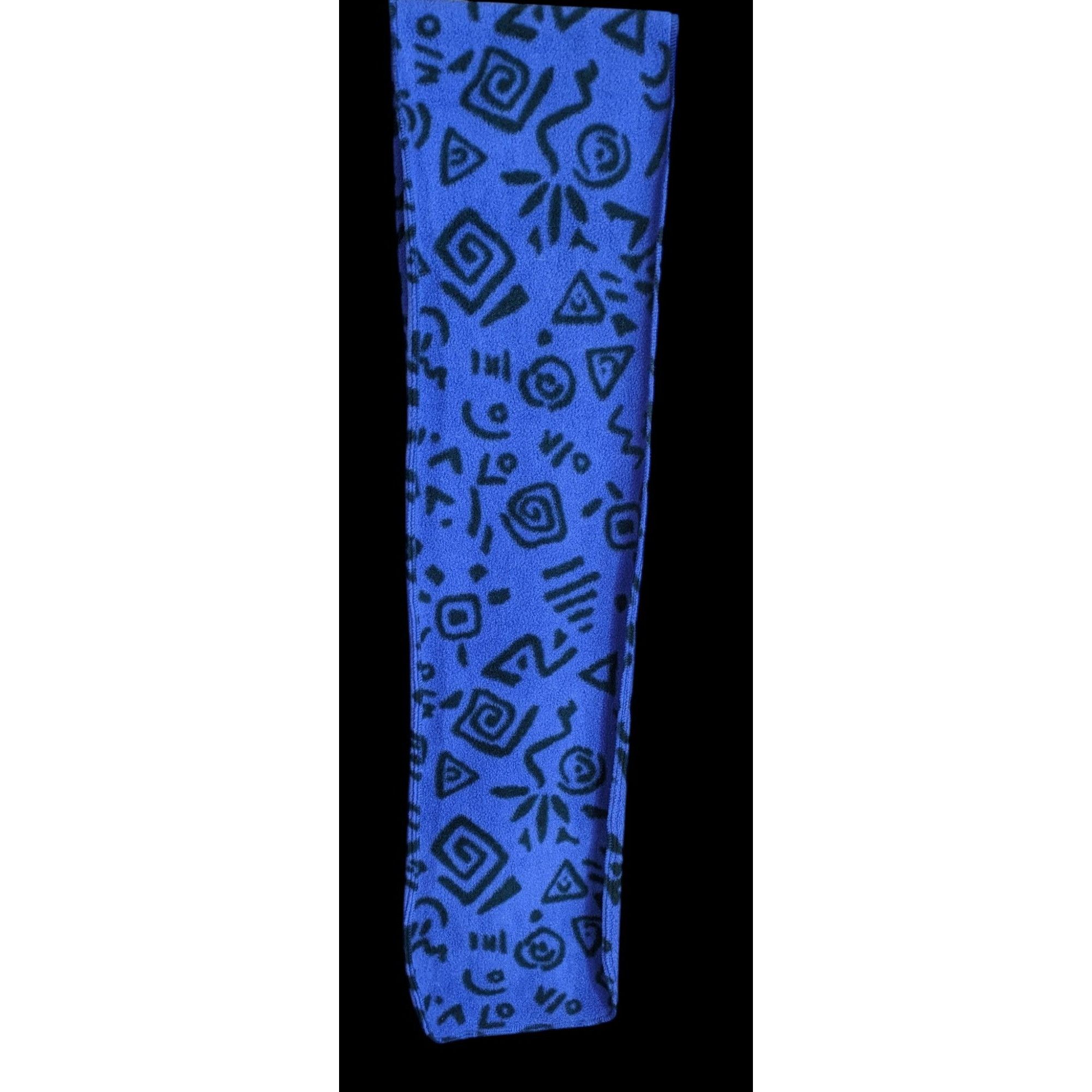 Other Vintage 90s Chinook Abstract Blue Fleece Scarf 68"x8" Warm & Size ONE SIZE - 2 Thumbnail