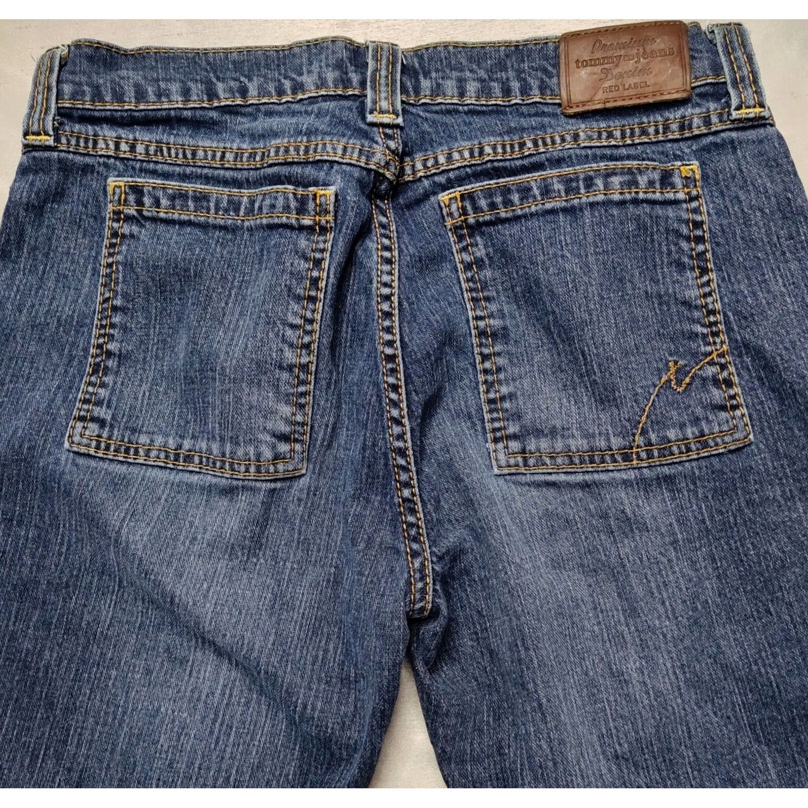 Tommy Hilfiger VTG TOMMY JEANS RED LABEL Women Juniors Size 7 Crop Stretch Denim Blue Jeans Size 28" / US 6 / IT 42 - 3 Thumbnail