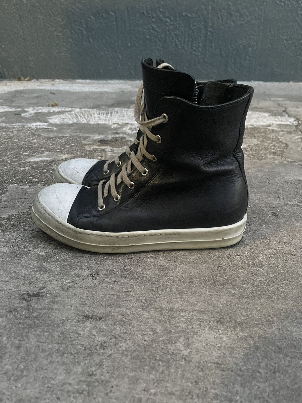 image of Mainline Rick Owens Ramones Shoes in Black, Men's (Size 8)