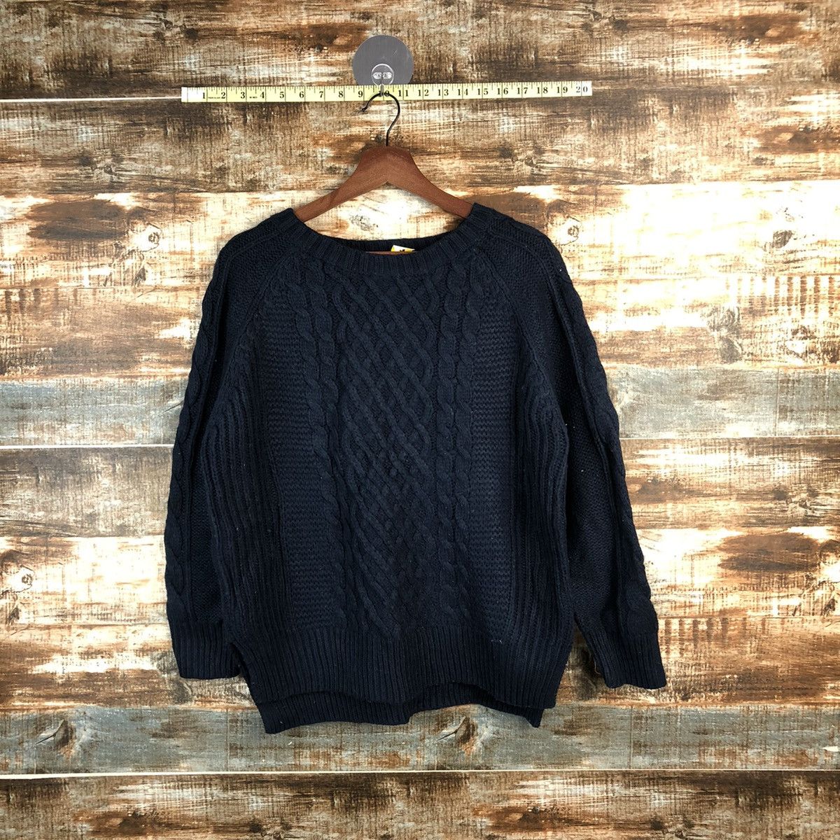 Aran Isles Knitwear DL Studio Clip Dark Blue cable Knitwear #C607 Size M / US 6-8 / IT 42-44 - 1 Thumbnail