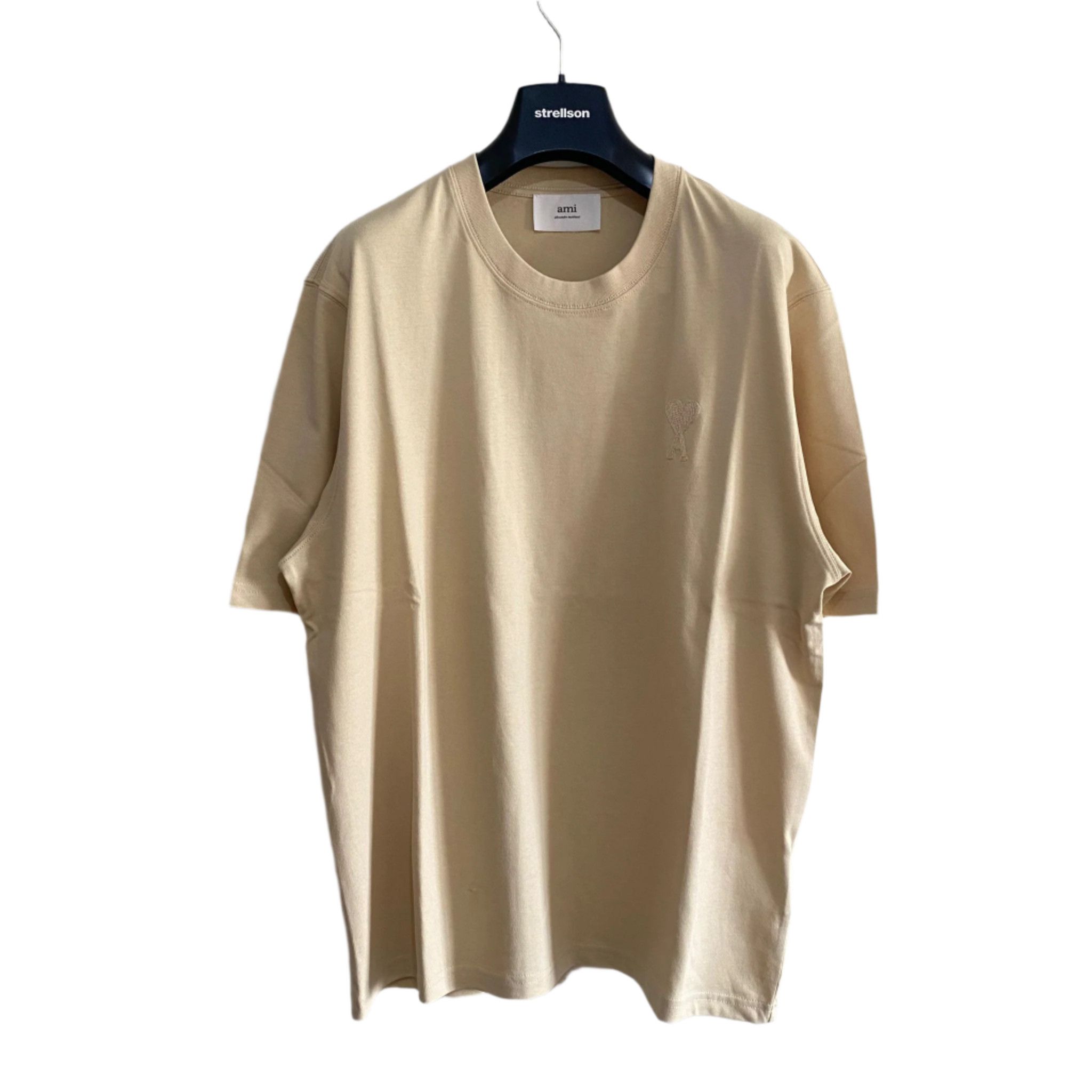 AMI Beige Tonal Embroidered Ami de Couer Logo T-Shirt Size US M / EU 48-50 / 2 - 1 Thumbnail