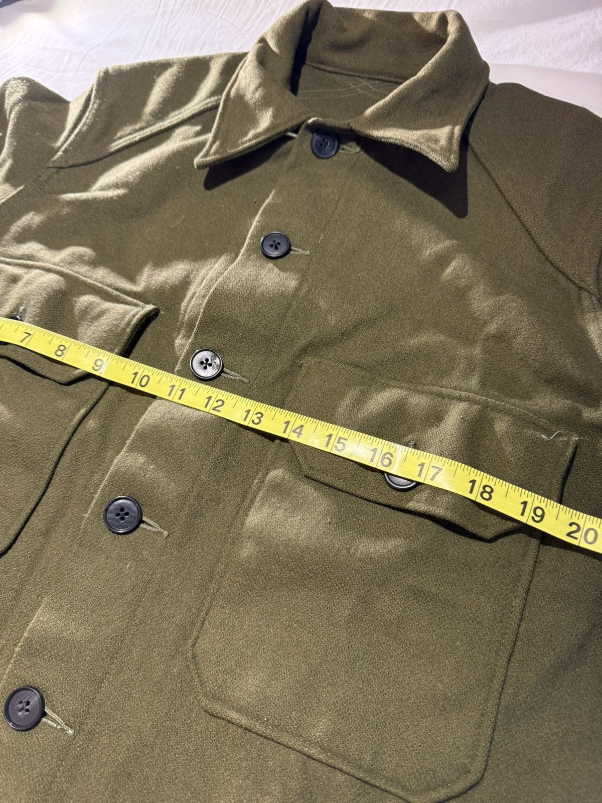 Vintage ***FINAL DROP***RARE 60s HEAVY WOOL MILITARY BUTTON UP M-XL Size US L / EU 52-54 / 3 - 4 Thumbnail