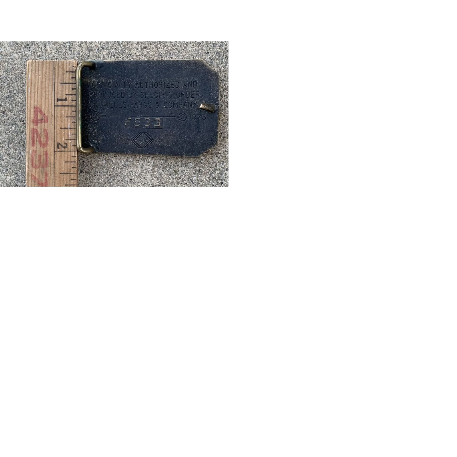 Vintage VINTAGE Wells Fargo & Co belt buckle Brass 1973 F533 Adult Unisex Rockabilly 1852- Decade 1970s Size ONE SIZE - 9 Thumbnail