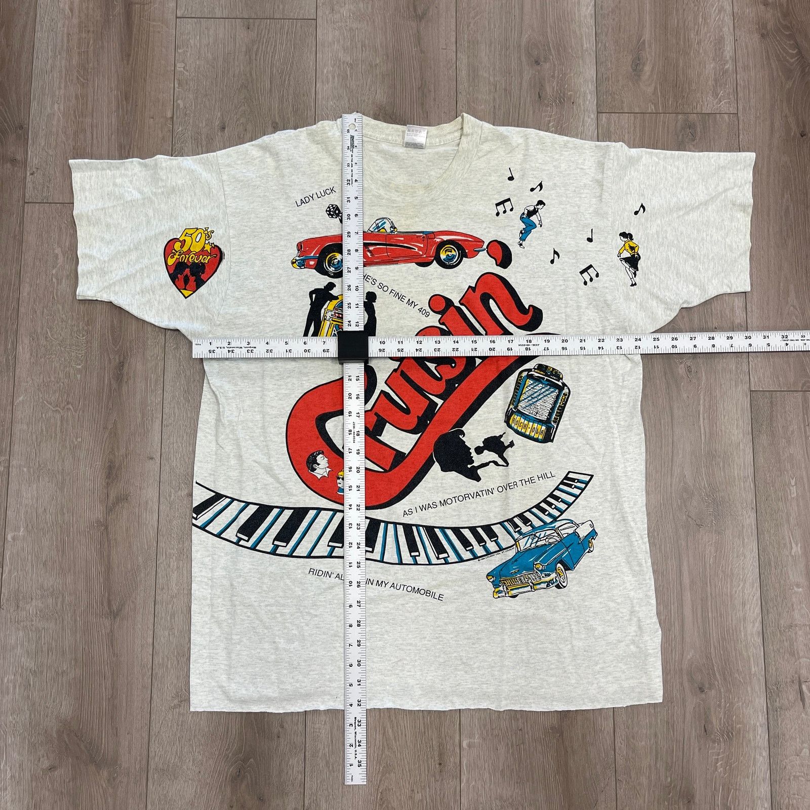 Vintage Vintage 1996 Beach Boys Cruisin Back To The 50's Tee XXL Size US XXL / EU 58 / 5 - 2 Thumbnail