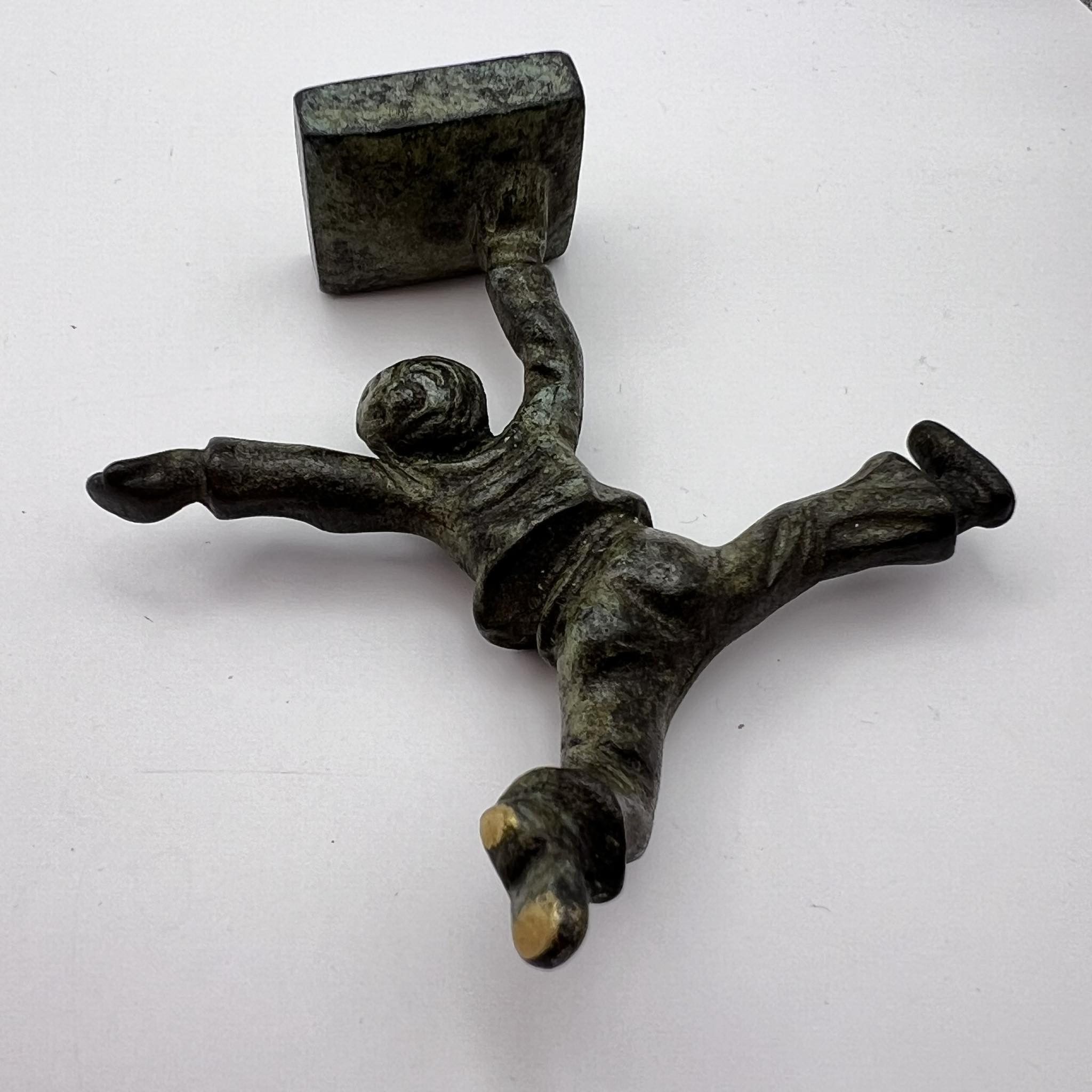 Vintage Dusseldorf Vintage Mini Bronze Brass Figure Acrobat Germany Size ONE SIZE - 4 Thumbnail