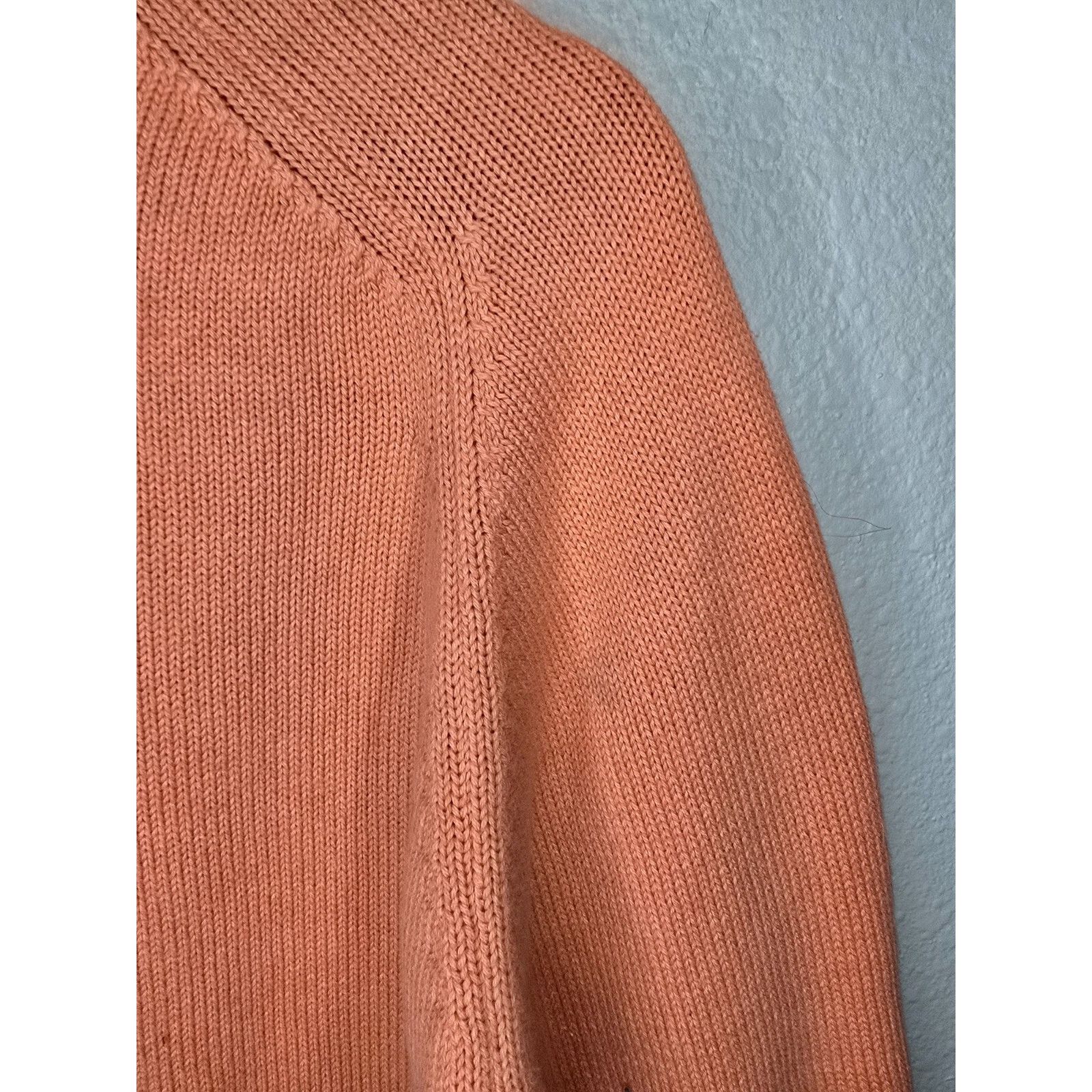 Lands' End Vintage Lands End Sweater Womens Large Peach Knitwear Size L / US 10 / IT 46 - 9 Thumbnail