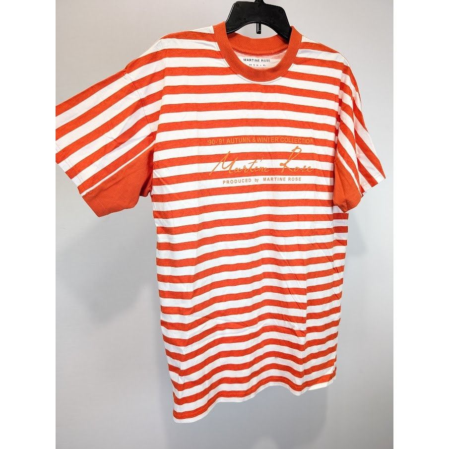Martine Rose o1rshd1 Oversized Stripe Tee in Orange/White Size US M / EU 48-50 / 2 - 7 Thumbnail