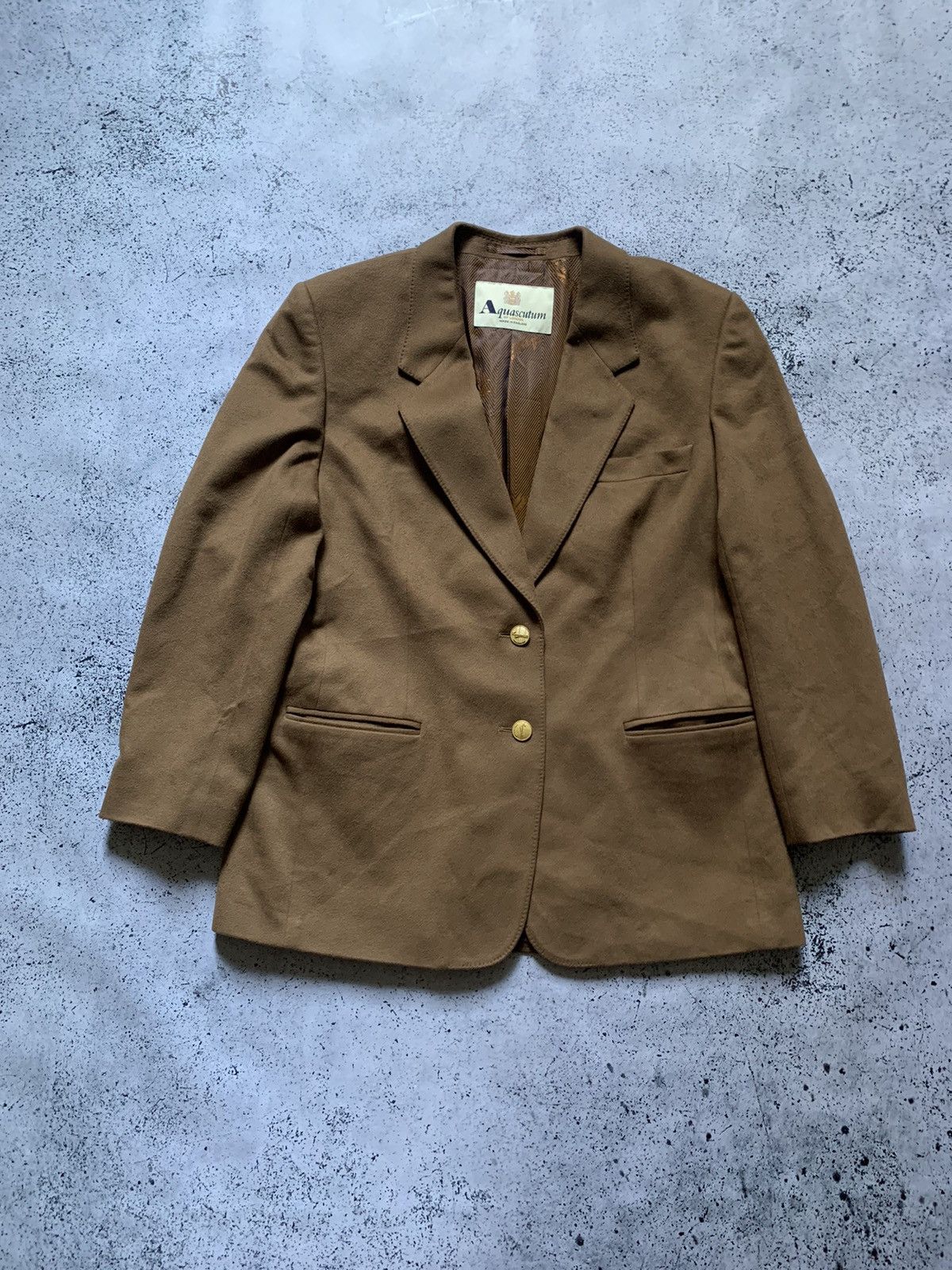 Aquascutum × Vintage Vintage Aquascutum Blazer Jacket Monogram Y2K USA Size 54R - 1 Thumbnail