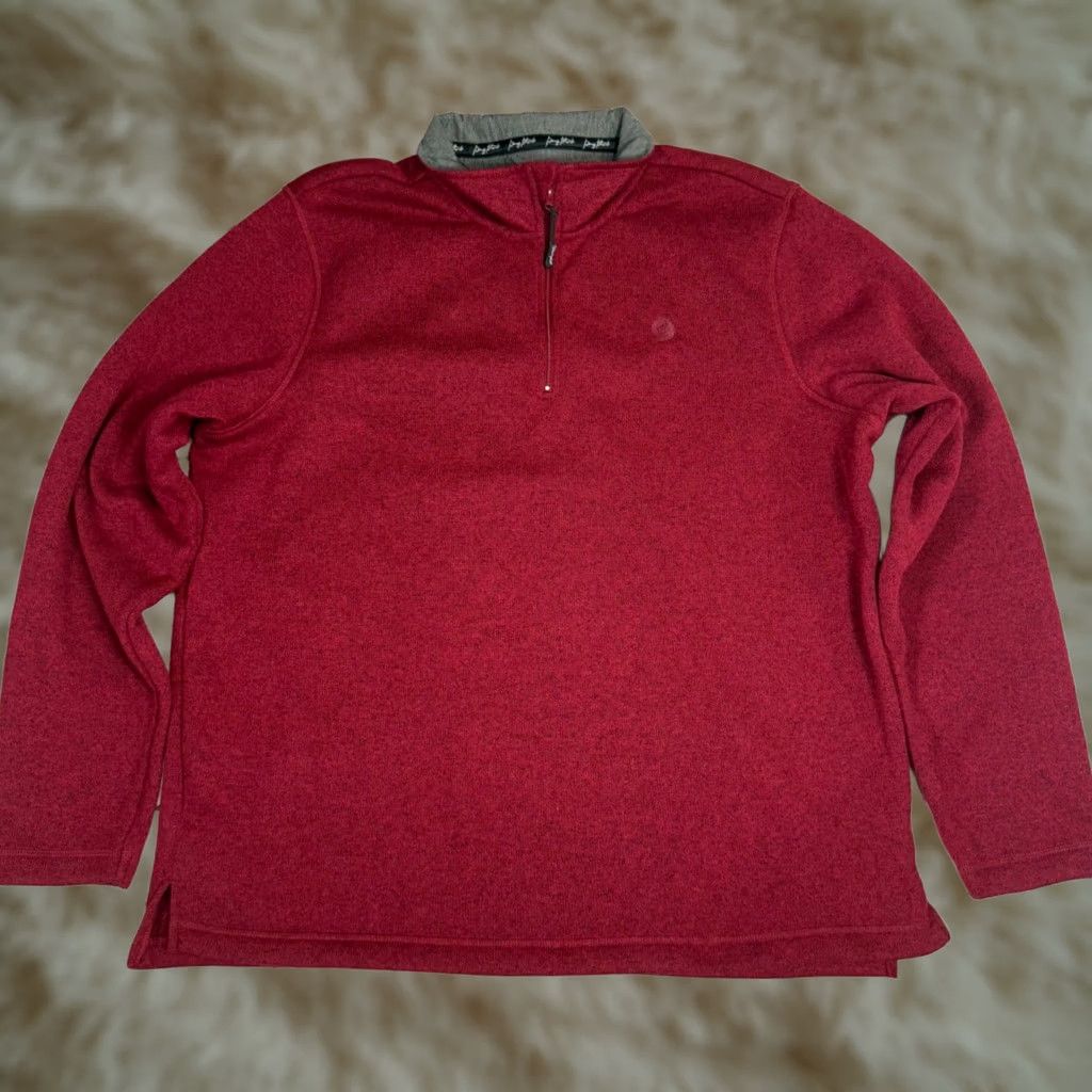 Wrangler Wrangler Mens George Strait 1/4 Zip Fleece Pullover L Red Sweatshirt Long Sleeve Size US L / EU 52-54 / 3 - 1 Thumbnail