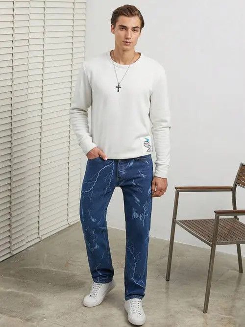 Other DRIP Y2K designer straight jeans denim Size US 32 / EU 48 - 3 Thumbnail