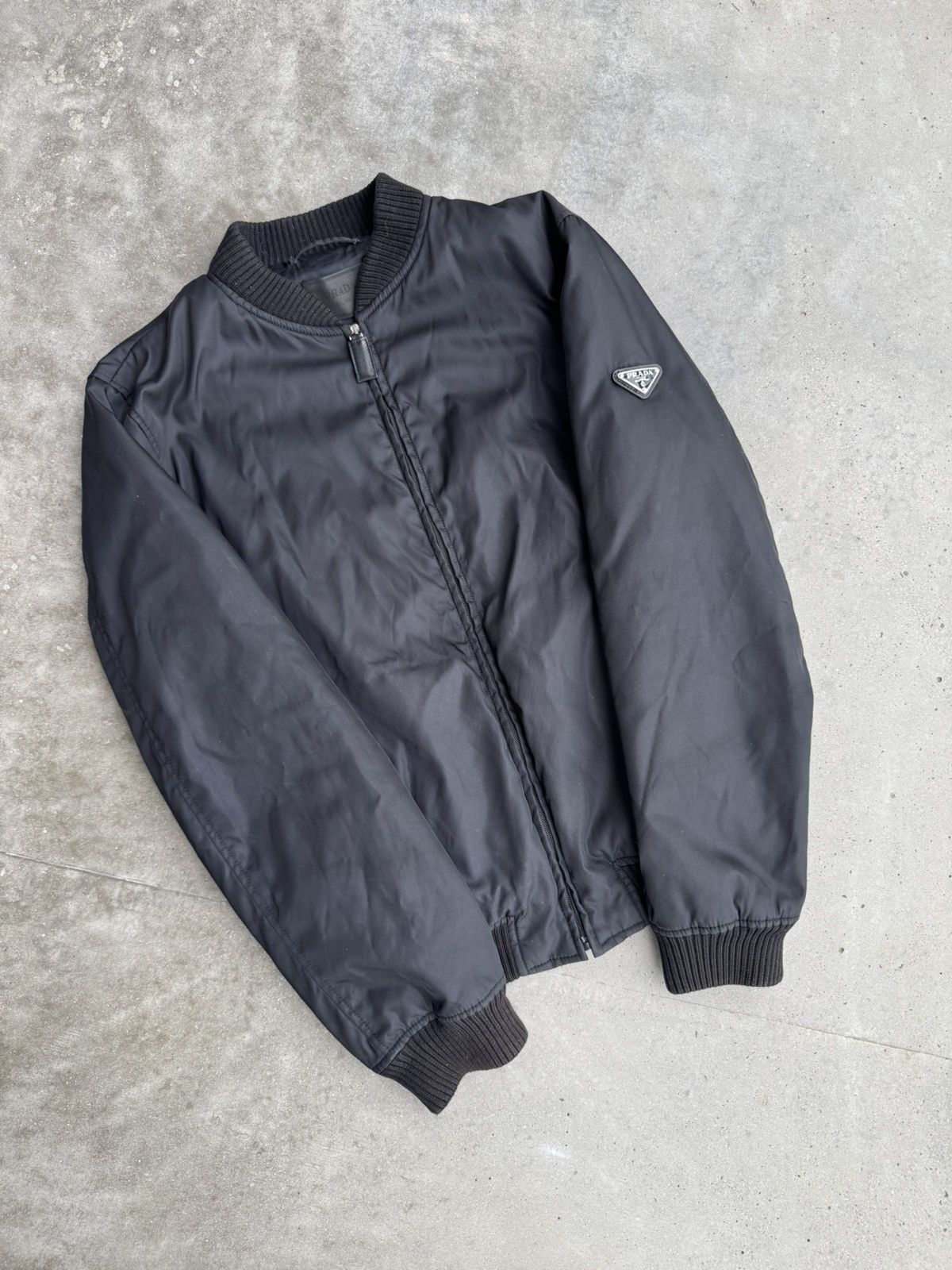 Prada Prada Re-Nylon Bomber Jacket Grail Designer Basic black rare Size US M / EU 48-50 / 2 - 1 Thumbnail