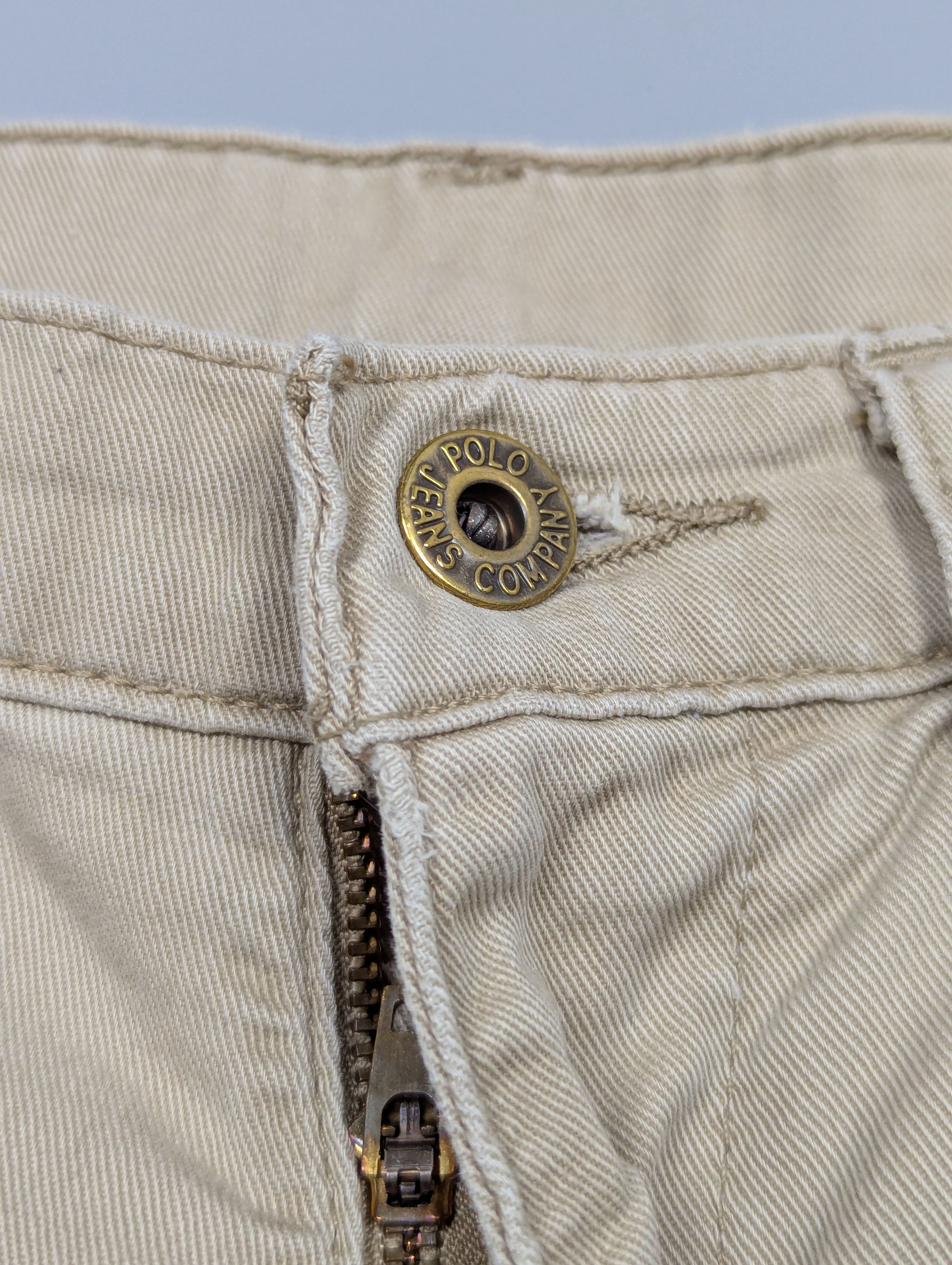 Polo Ralph Lauren × Vintage POLO Ralph Lauren Jeans Beige Cargo Buggy Freighter Shorts Size US 33 - 6 Thumbnail