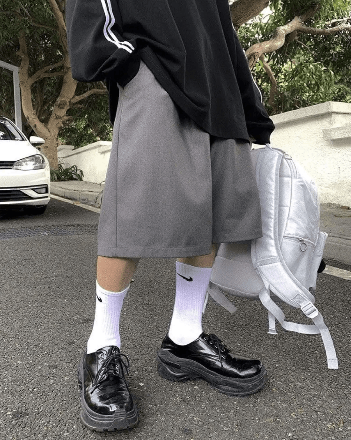 Other Casual Streetwear Retro Gray Baggy Loose Shorts Size US 30 / EU 46 - 5 Thumbnail