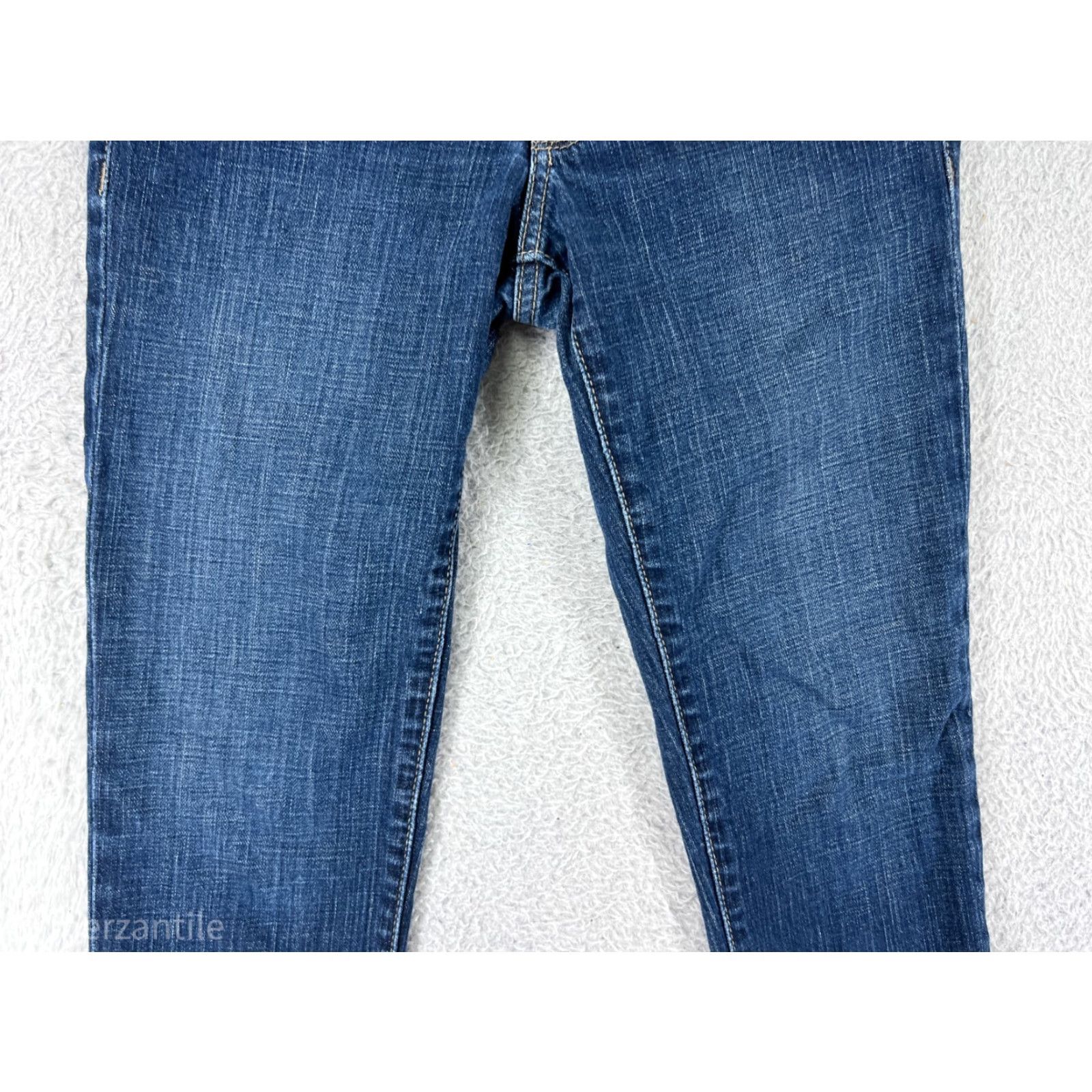 Vintage Arden B Pants 2 Blue Denim Jeans Crop Crapi Cotton Blend Stretch Low Rise Size 26" / US 2 / IT 38 - 6 Thumbnail