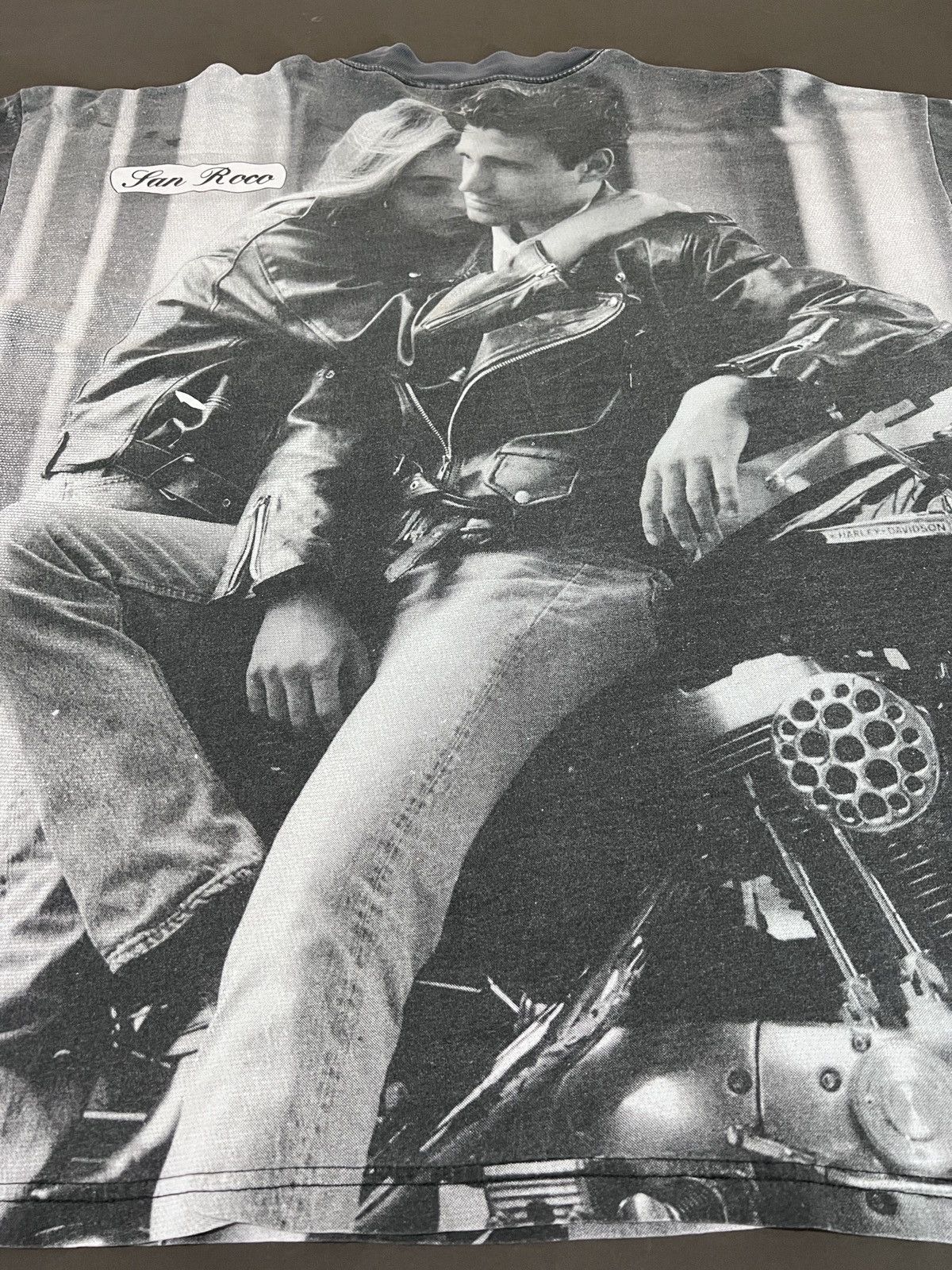 Harley Davidson × Vintage Vintage Motorcycle couple photography Art Tee Faded Size US XL / EU 56 / 4 - 9 Thumbnail
