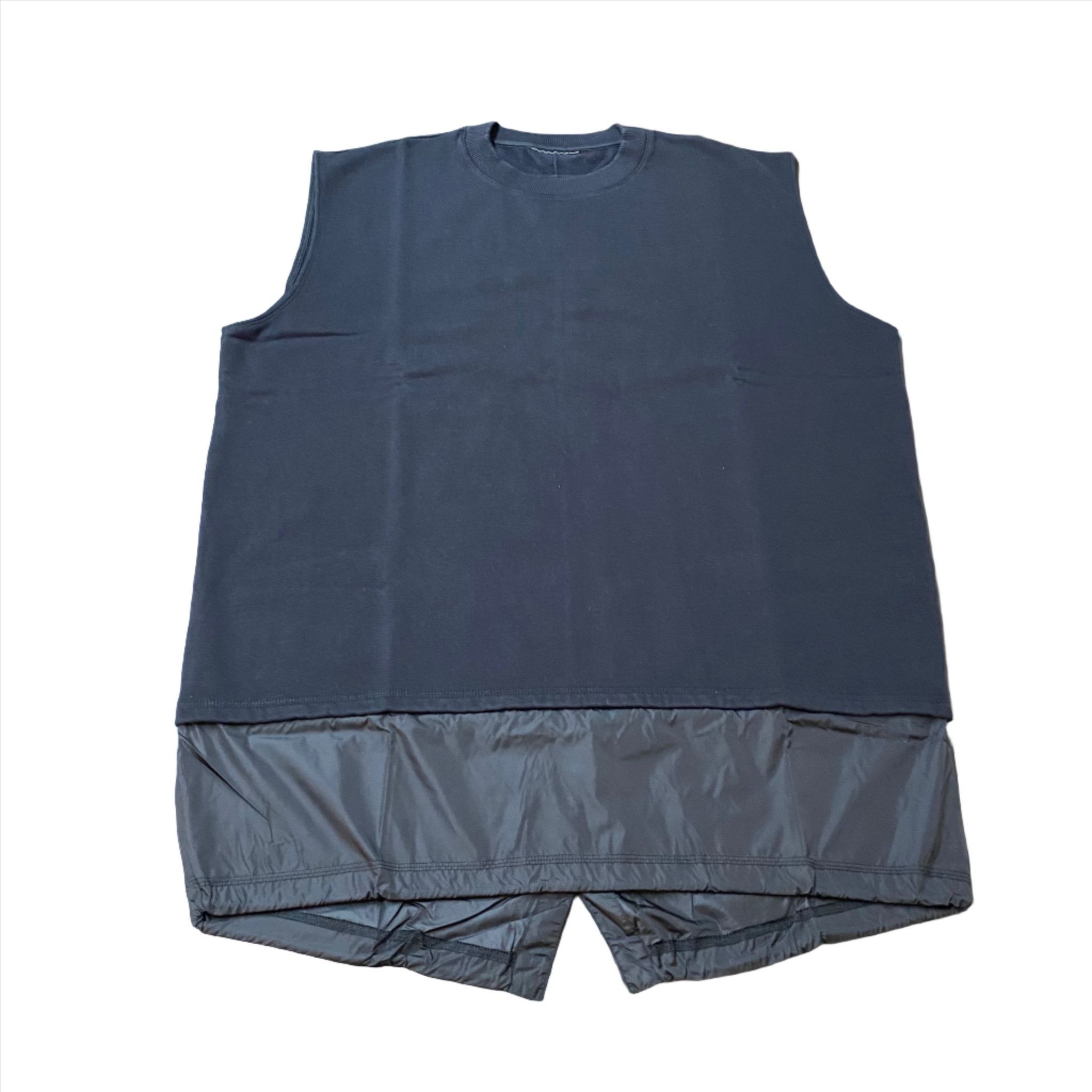 Black Nylon Hem Tank top