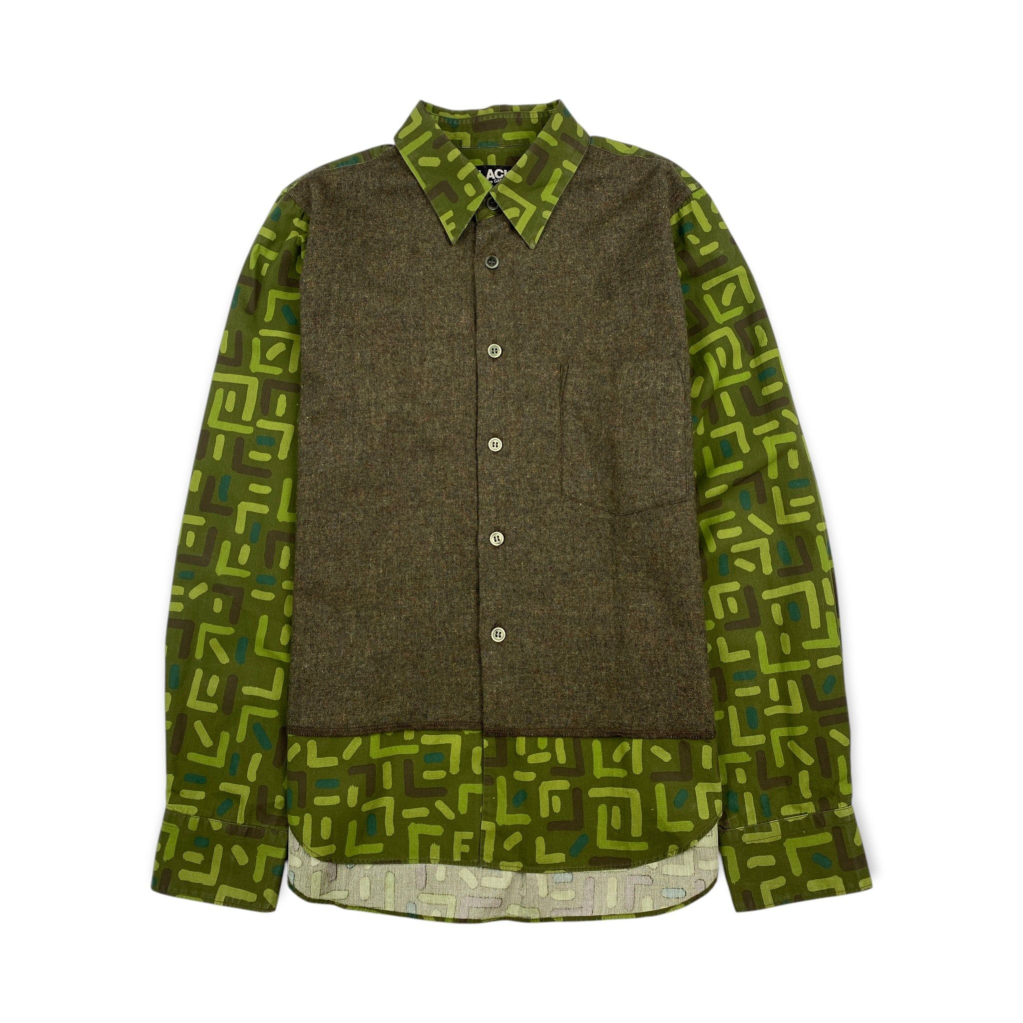 Comme des Garcons Black AD2014 Geometric Print Long Sleeves Shirt Size US XS / EU 42 / 0 - 1 Thumbnail