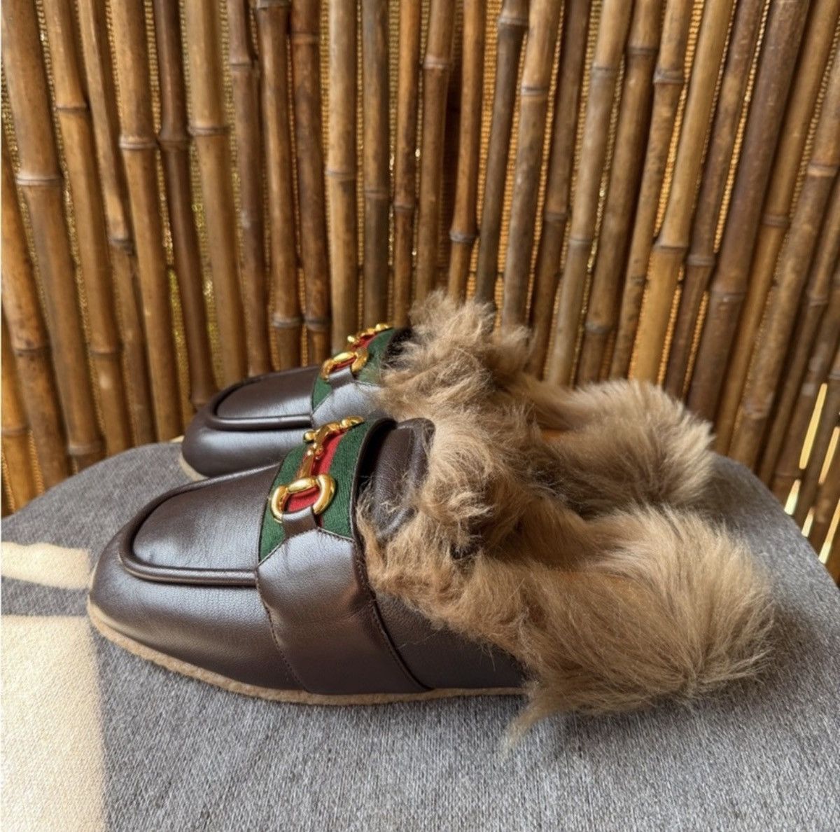 Gucci GUCCI men’s fur loafers Size US 8 / EU 41 - 3 Thumbnail