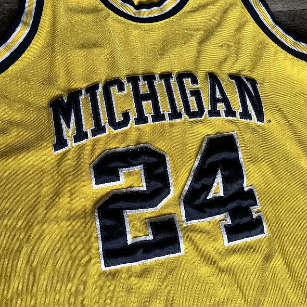Nike × Vintage Vintage Nike Michigan Wolverines Jimmy King Fab 5 Jersey #24 Size US L / EU 52-54 / 3 - 7 Thumbnail