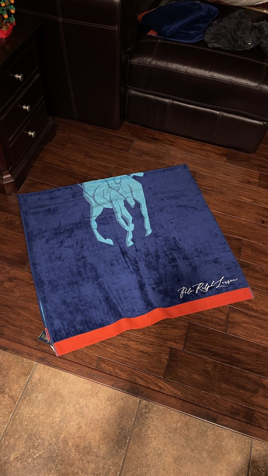 Polo Ralph Lauren NWT Polo Ralph Lauren 35" X 66" Big Pony Beach Towel in Blue Size ONE SIZE - 4 Thumbnail