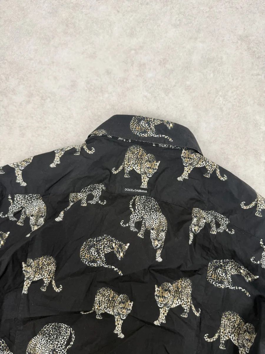 Dolce & Gabbana 2010s Dolce & Gabbana Gold Mafia Leopard Black Shirt Size US M / EU 48-50 / 2 - 5 Thumbnail