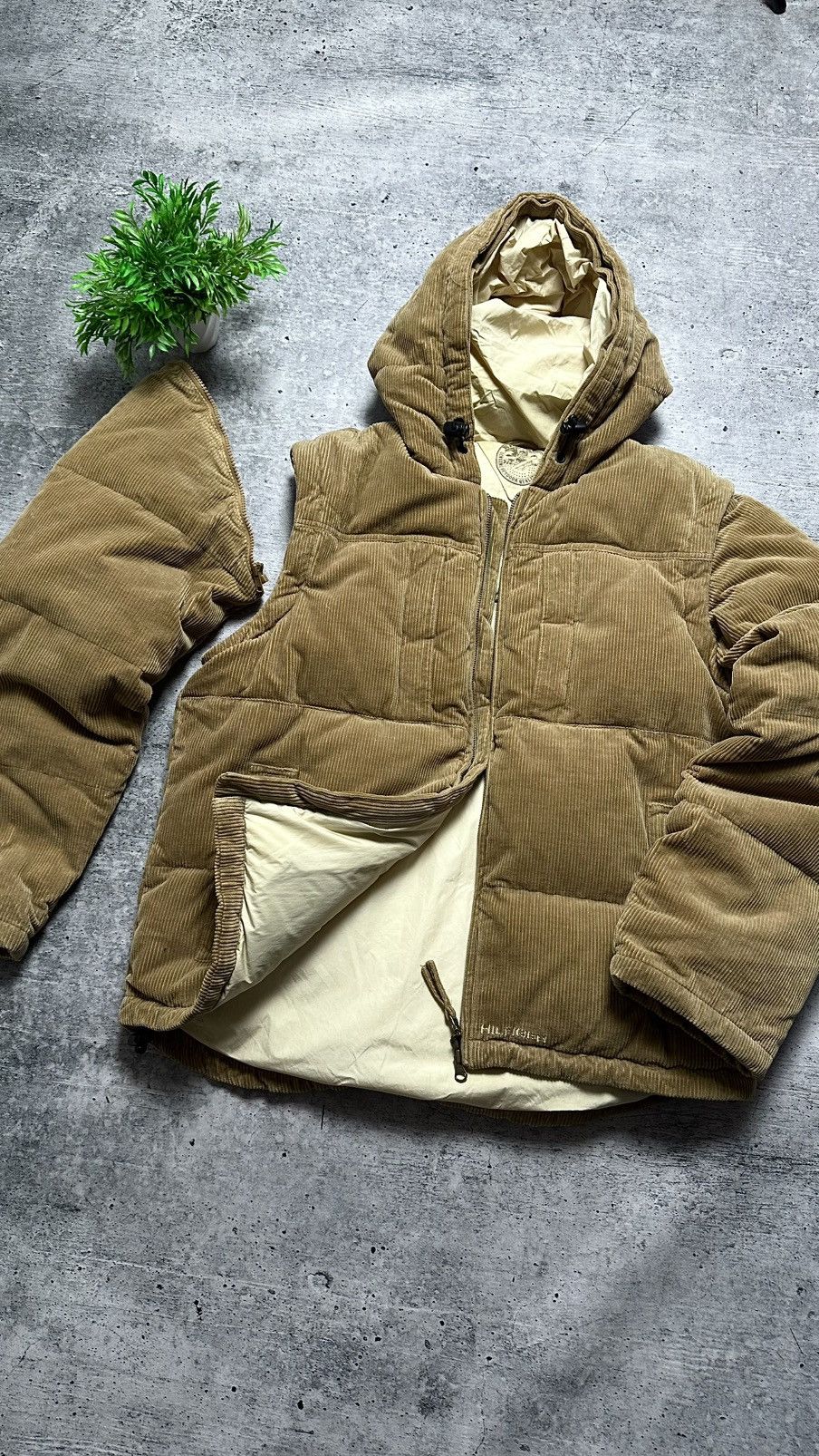 Tommy Hilfiger Vintage 90s Tommy Hilfiger Velvet Down Transformer Jacket Size US M / EU 48-50 / 2 - 5 Thumbnail