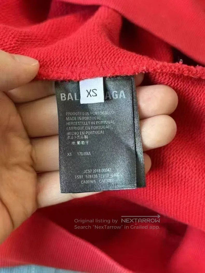 Balenciaga Balenciaga Red Snap Hoodie Size US XS / EU 42 / 0 - 3 Thumbnail