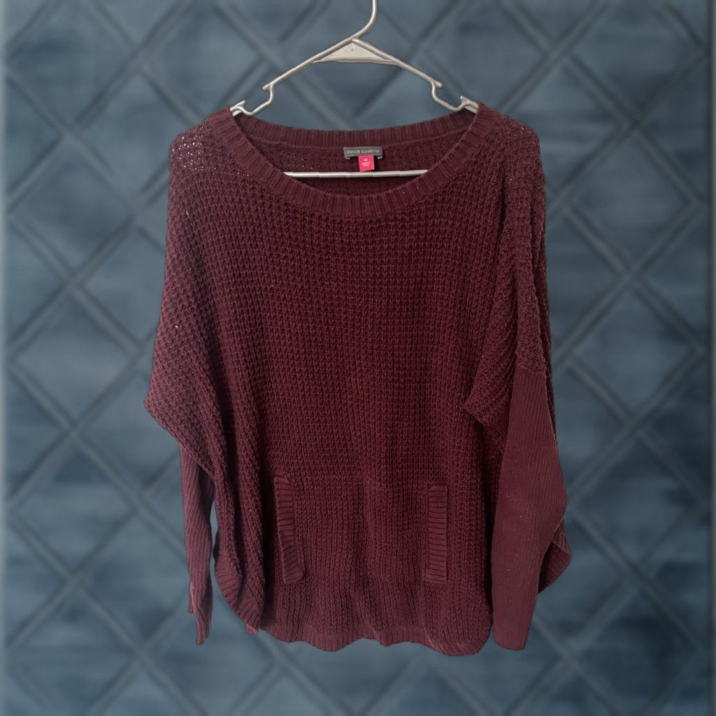 Vince Camuto Vince Camuto WOMEN'S Maroon LONG SLEEVE KNIT SWEATER Size M Size M / US 6-8 / IT 42-44 - 1 Thumbnail