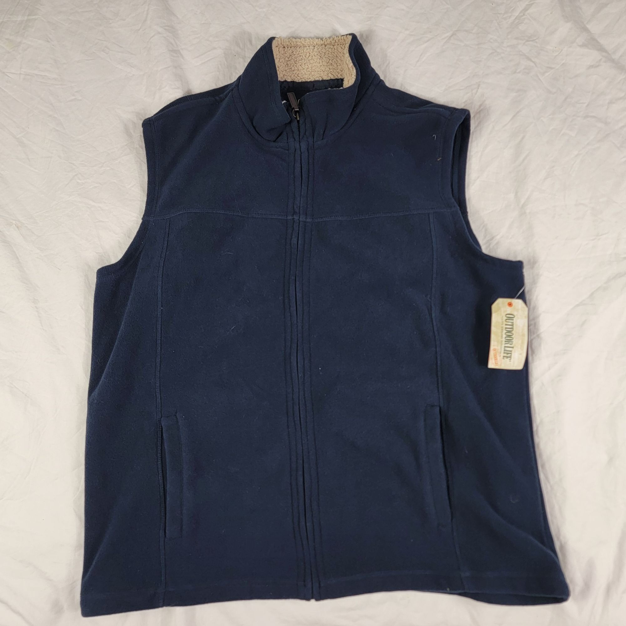 Other Outdoor Life Mens Large Polar Fleece Navy Blazer Vest Casual Size US L / EU 52-54 / 3 - 1 Thumbnail