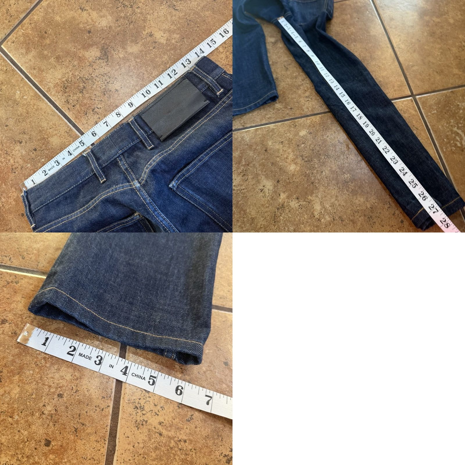 Lanvin Lanvin En Bleu Men’s Jeans Slim Straight 28 X 28 Blue Cotton Stretch Denim Regular Size 28 Mens Jeans - Lanvin - Size 28 - Slim Fit - Blue Size US 28 / EU 44 - 8 Thumbnail