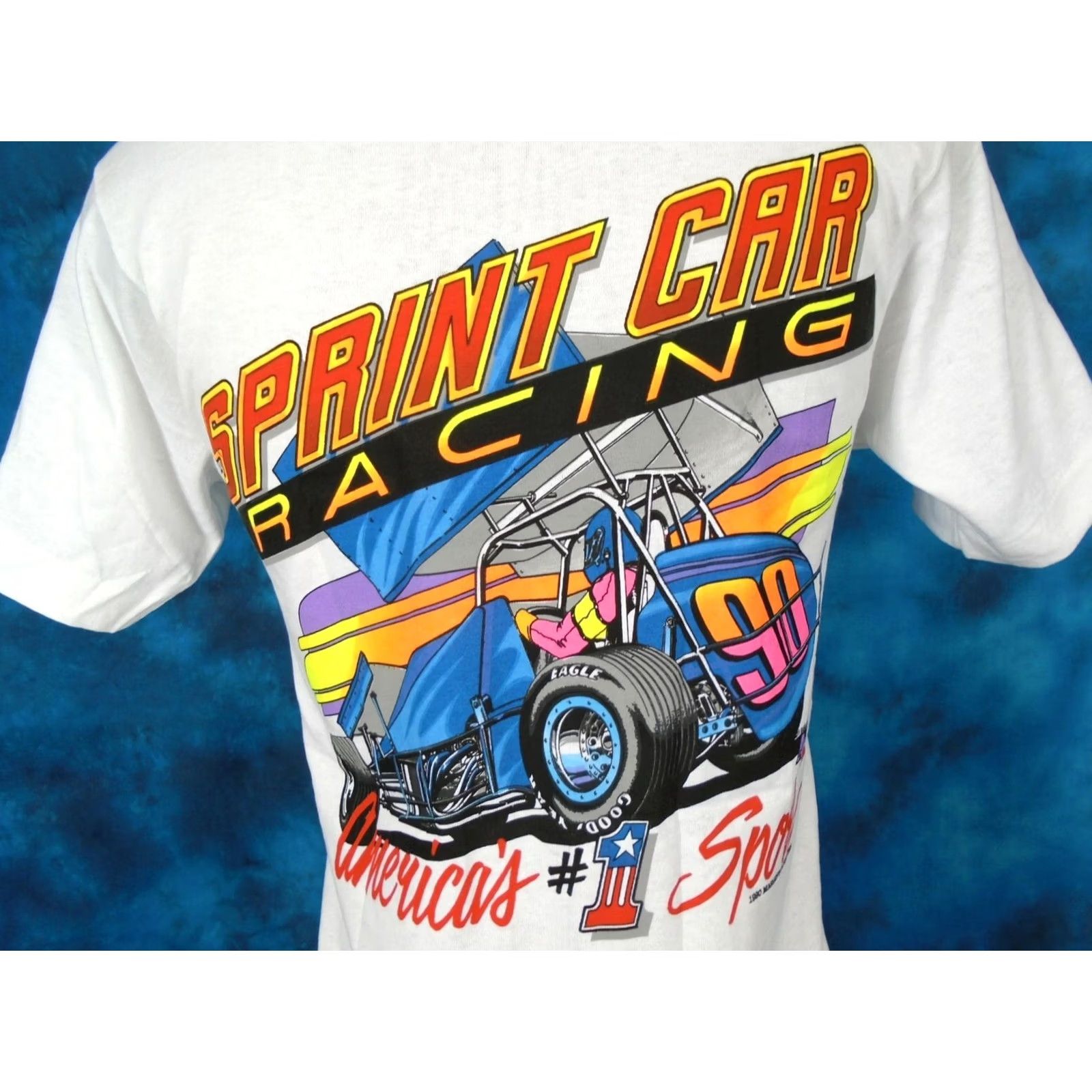Fruit Of The Loom VINTAGE 80s SPRINT CAR RACING T-Shirt S/M MUD SWEAT GEARS single stitch cartoon Fruit of the Loom Cotton Men Size US S / EU 44-46 / 1 - 7 Thumbnail
