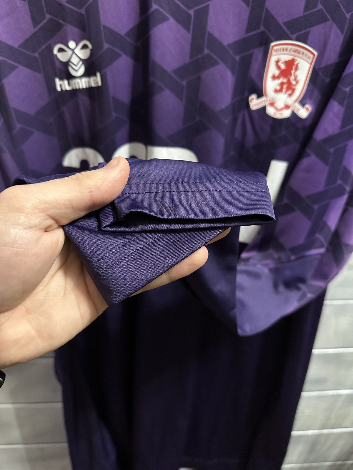 Hummel Very Rare Soccer Long Sleeve Middlesbrough 1876 Football. Size US L / EU 52-54 / 3 - 7 Thumbnail