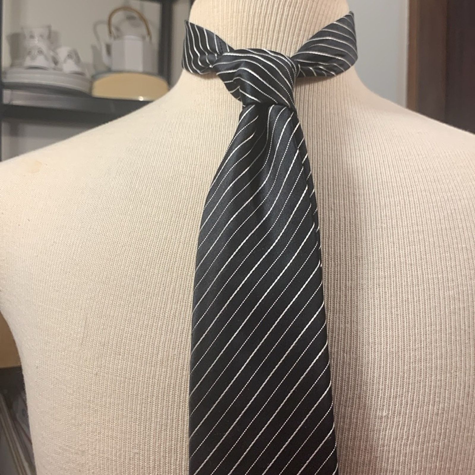 Donald Trump Donald J Trump signature collection pinstripe silk necktie Size ONE SIZE - 3 Thumbnail