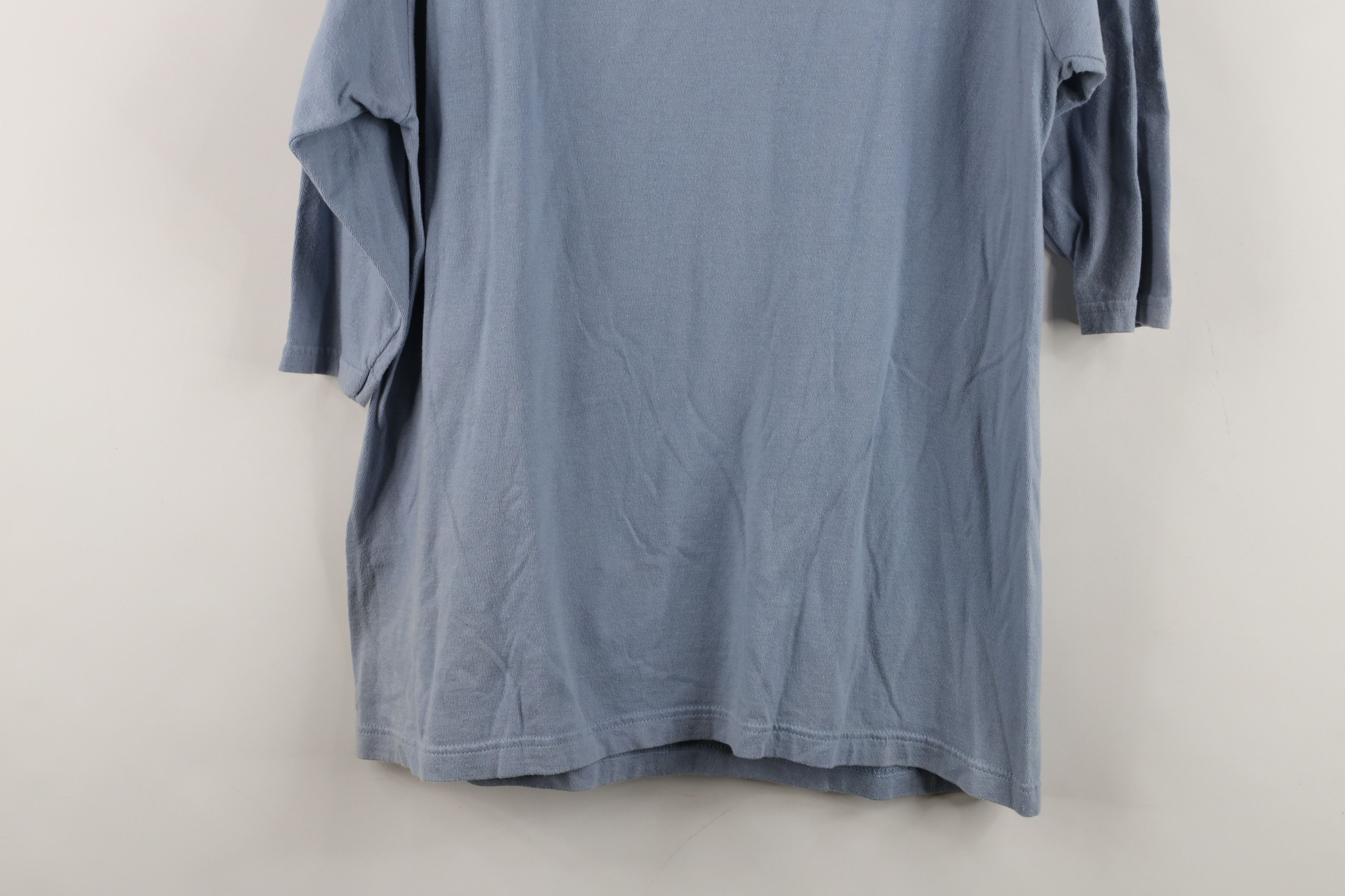 Vintage Vintage 90s Streetwear 3/4 Sleeve T-Shirt Blue Cotton USA Size L / US 10 / IT 46 - 11 Thumbnail
