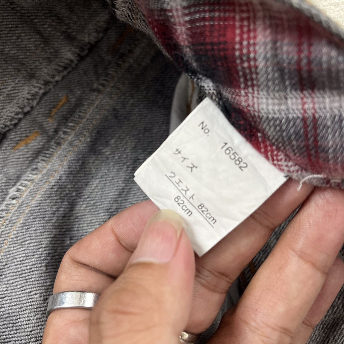Japanese Brand Destroyed Y2K Barcedos Double Waist Lightning Design Jeans Size US 31 - 4 Thumbnail