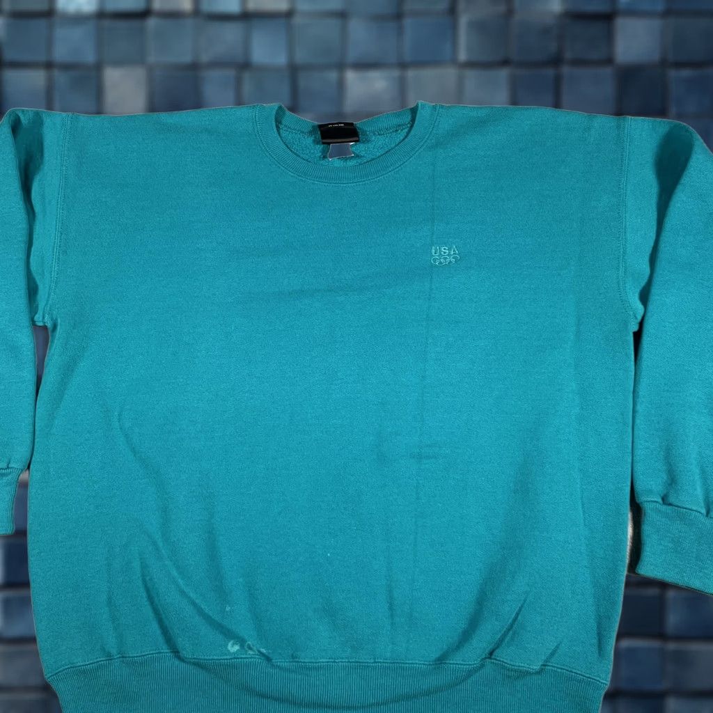 JCPenney Vintage USA Olympics Sweatshirt Mens Large Teal Crewneck JCPenney Size US XL / EU 56 / 4 - 1 Thumbnail