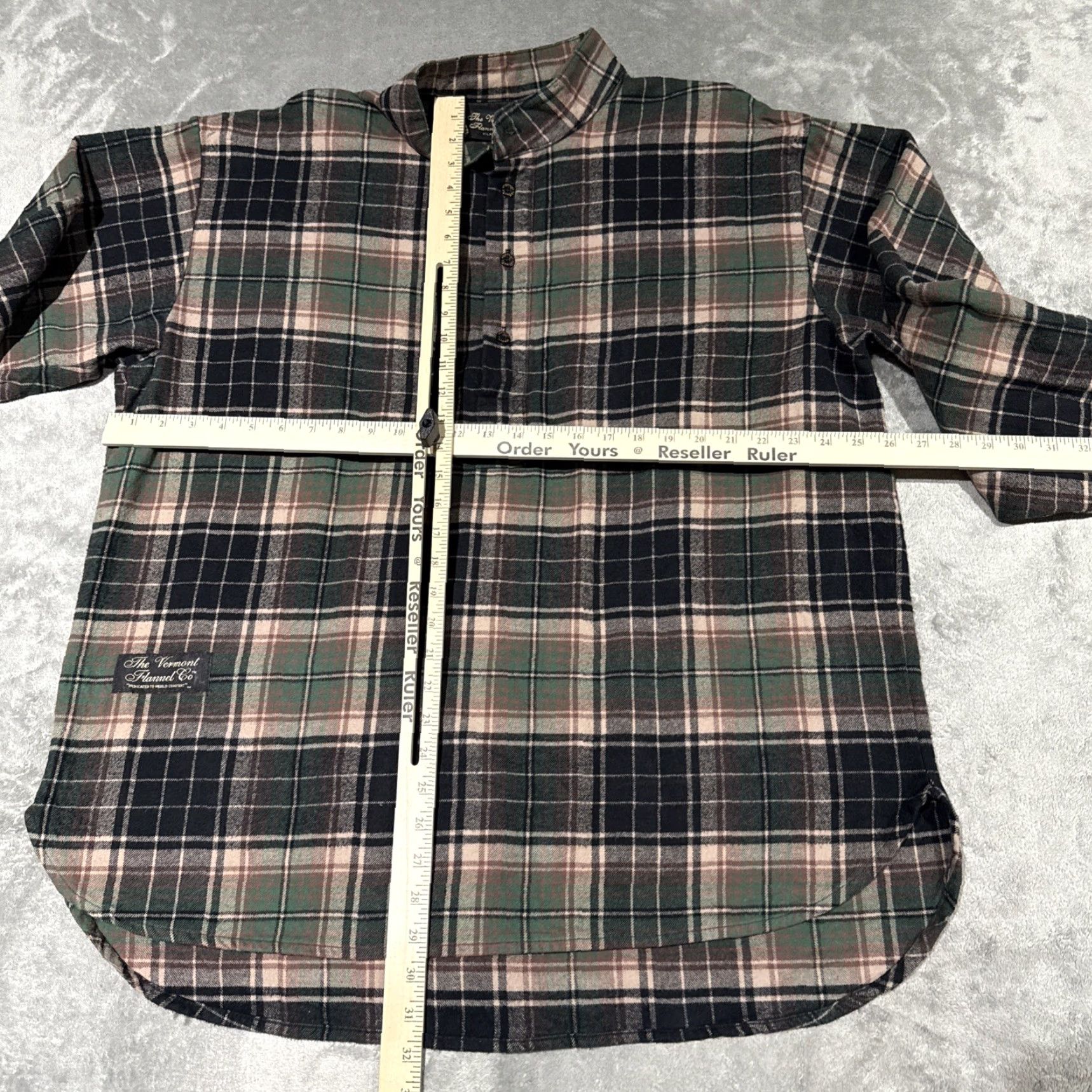 CO Vermont Flannel Co Mens XL Plaid Flannel Henley Long Sleeve Shirt USA Made Size US XL / EU 56 / 4 - 4 Thumbnail