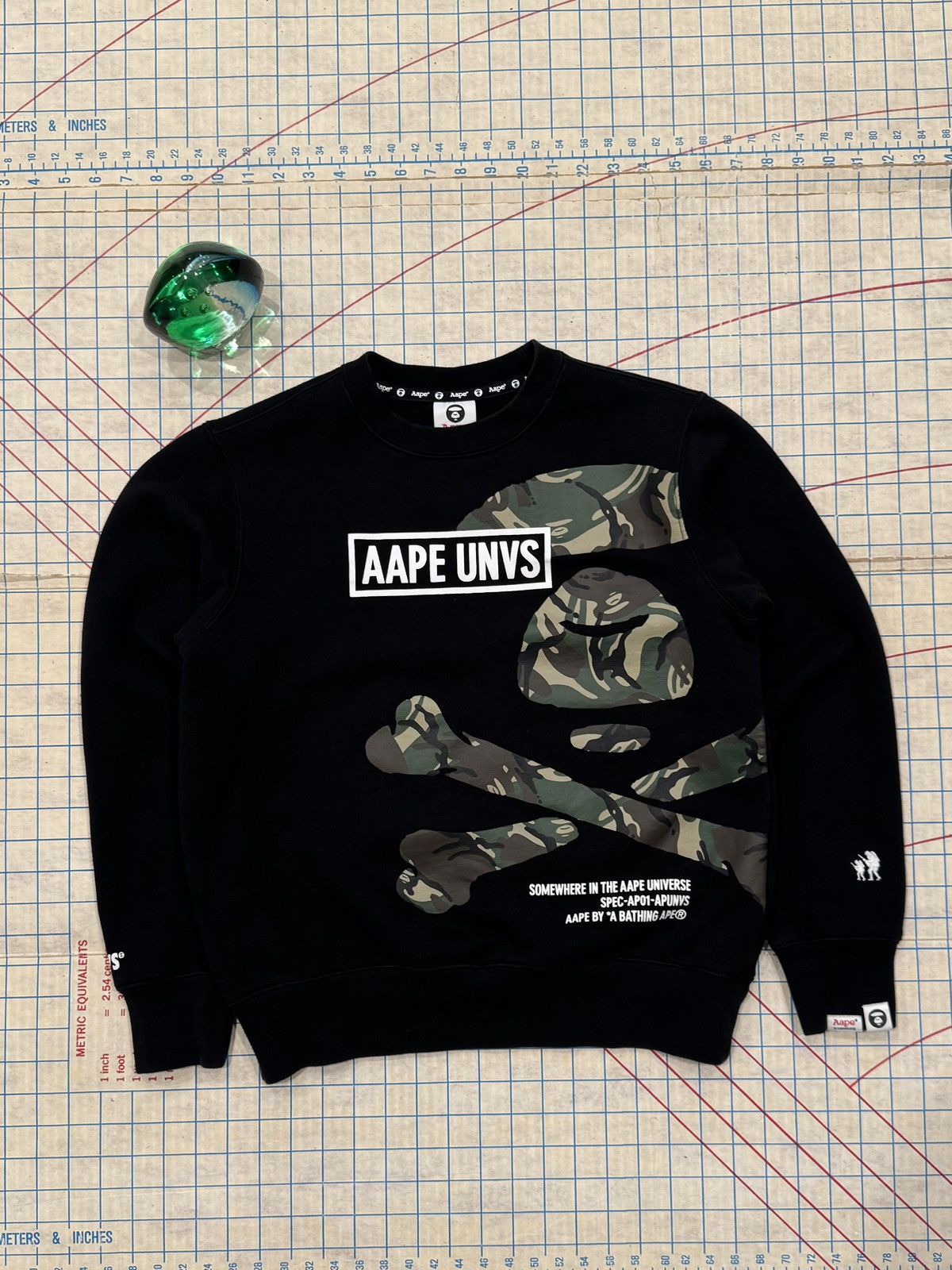 Aape Aape by A Bathing Ape Black Crewneck Sweater Mens Small Size US S / EU 44-46 / 1 - 2 Thumbnail