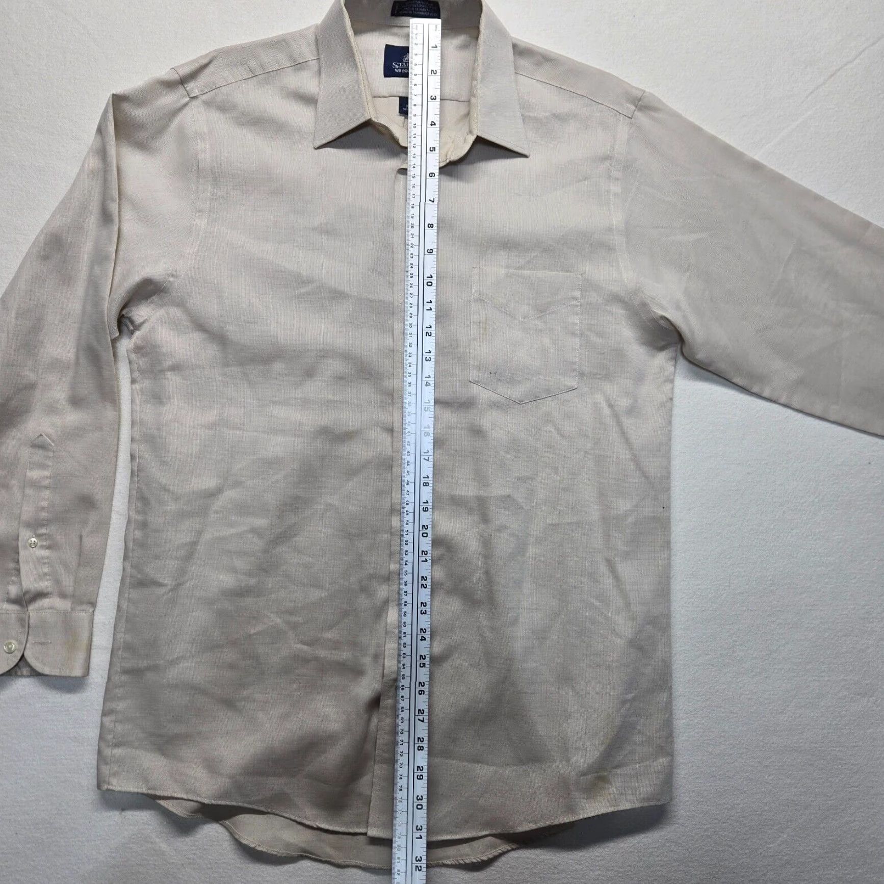 Stafford Stafford Brown Long Sleeve Button Up Casual Shirt Adult Men's Size 16 Size US L / EU 52-54 / 3 - 6 Thumbnail